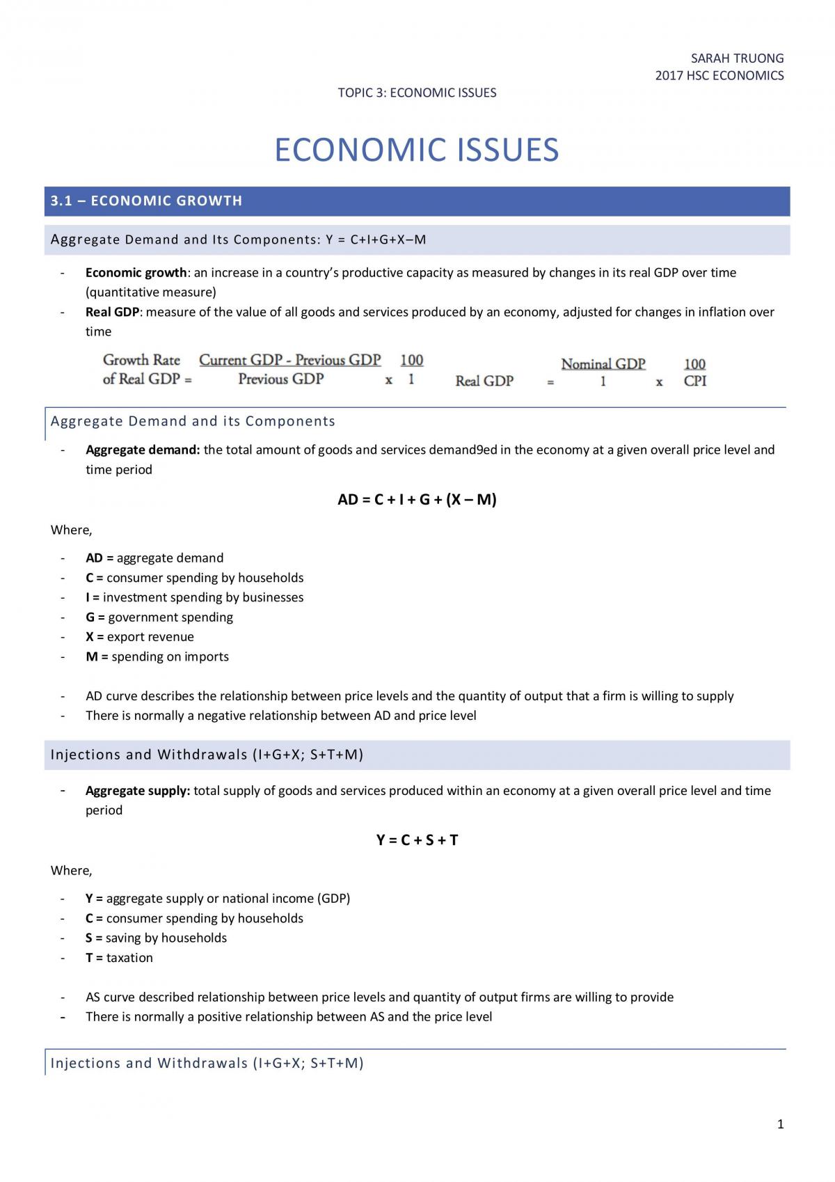Economic Issues  - Page 1