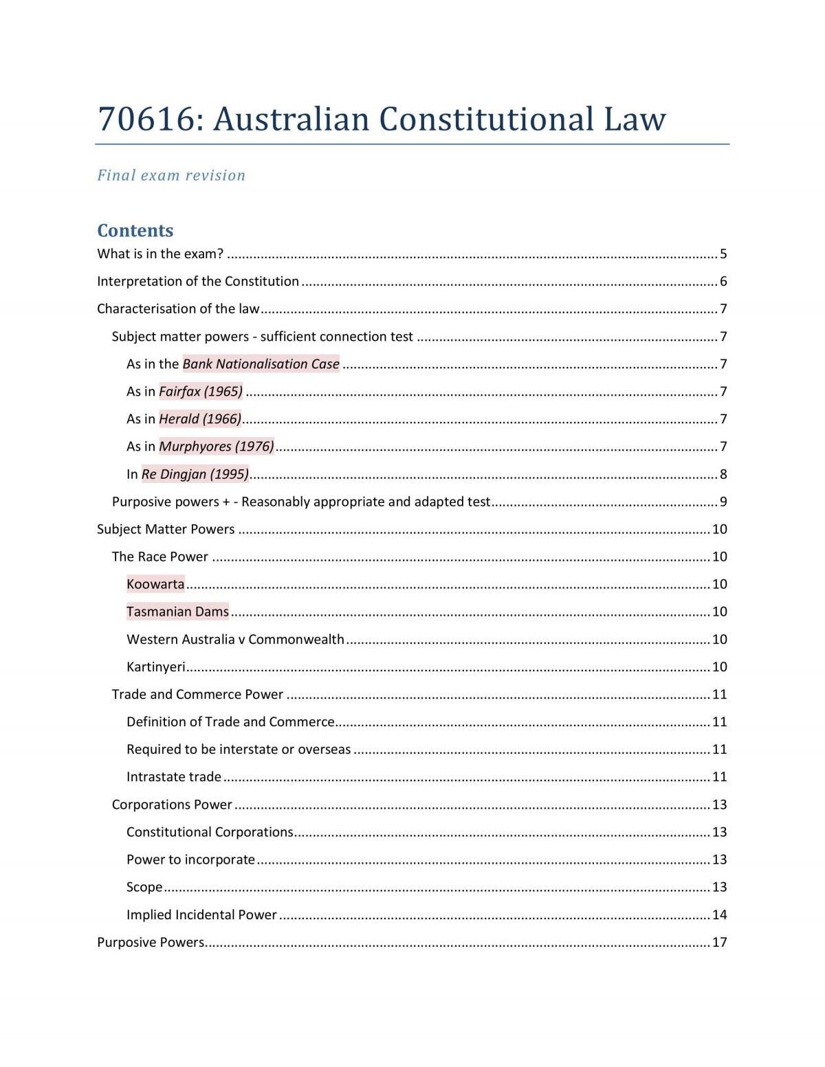 ACL final exam notes - Page 1