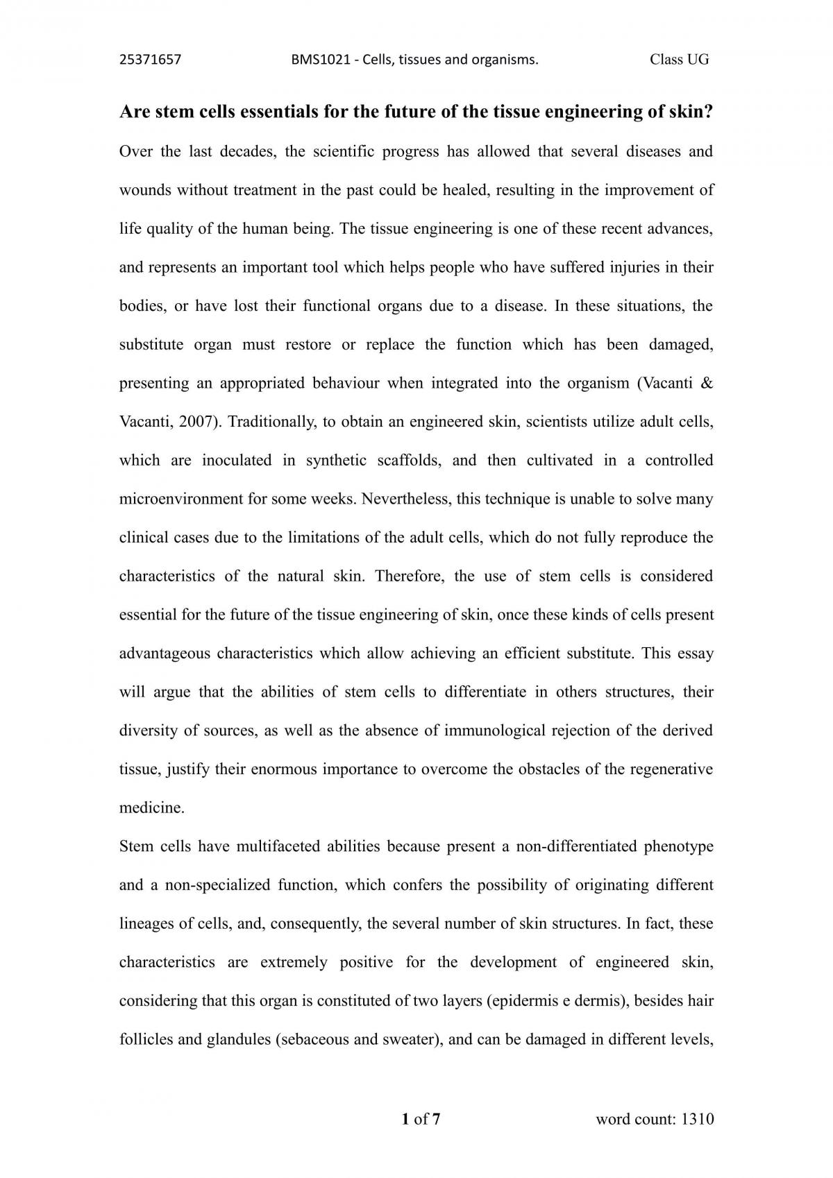 Are stem cells essentials for the future of tissue engineering of skin - Page 1