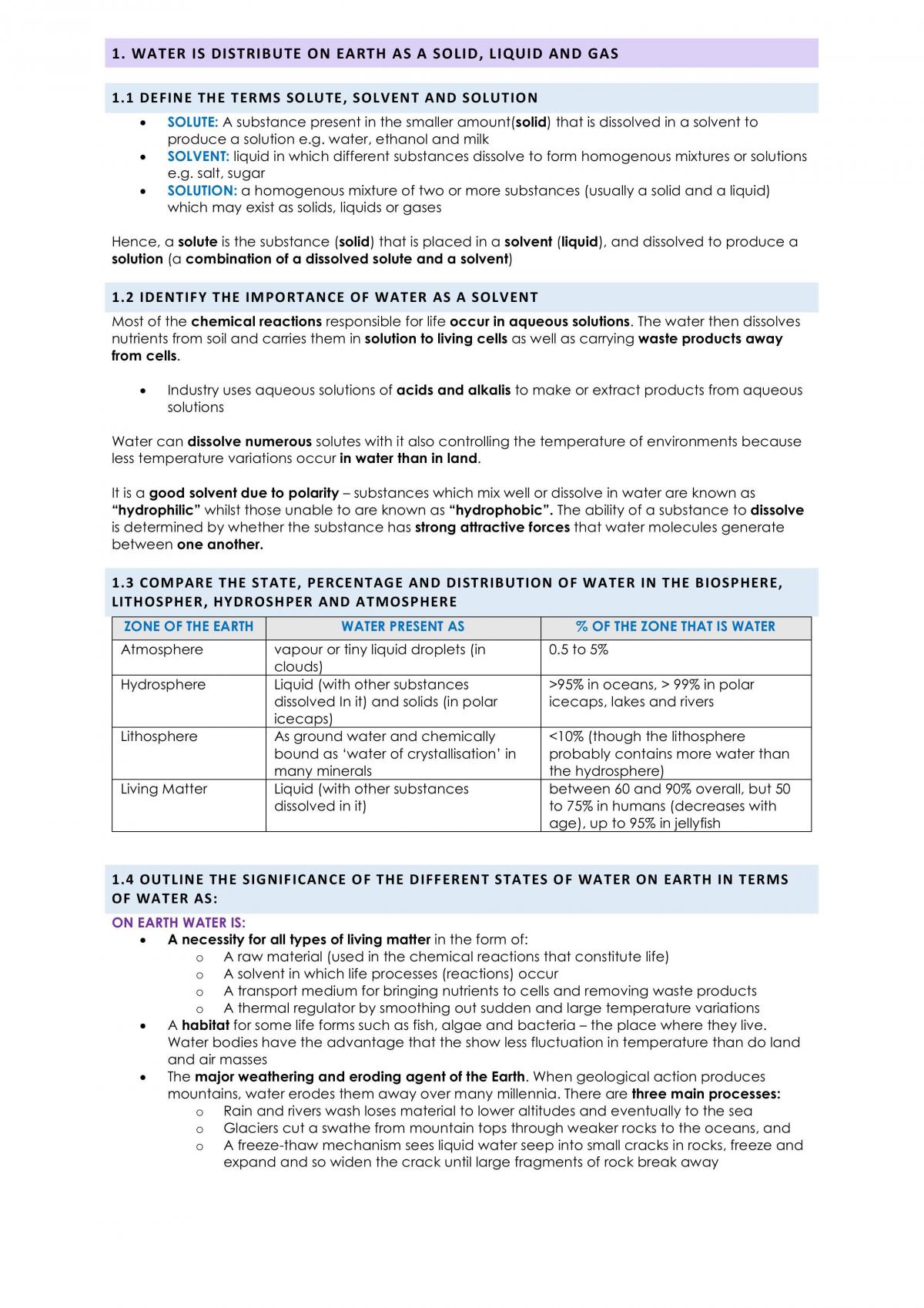 Preliminary Water Notes - Page 1