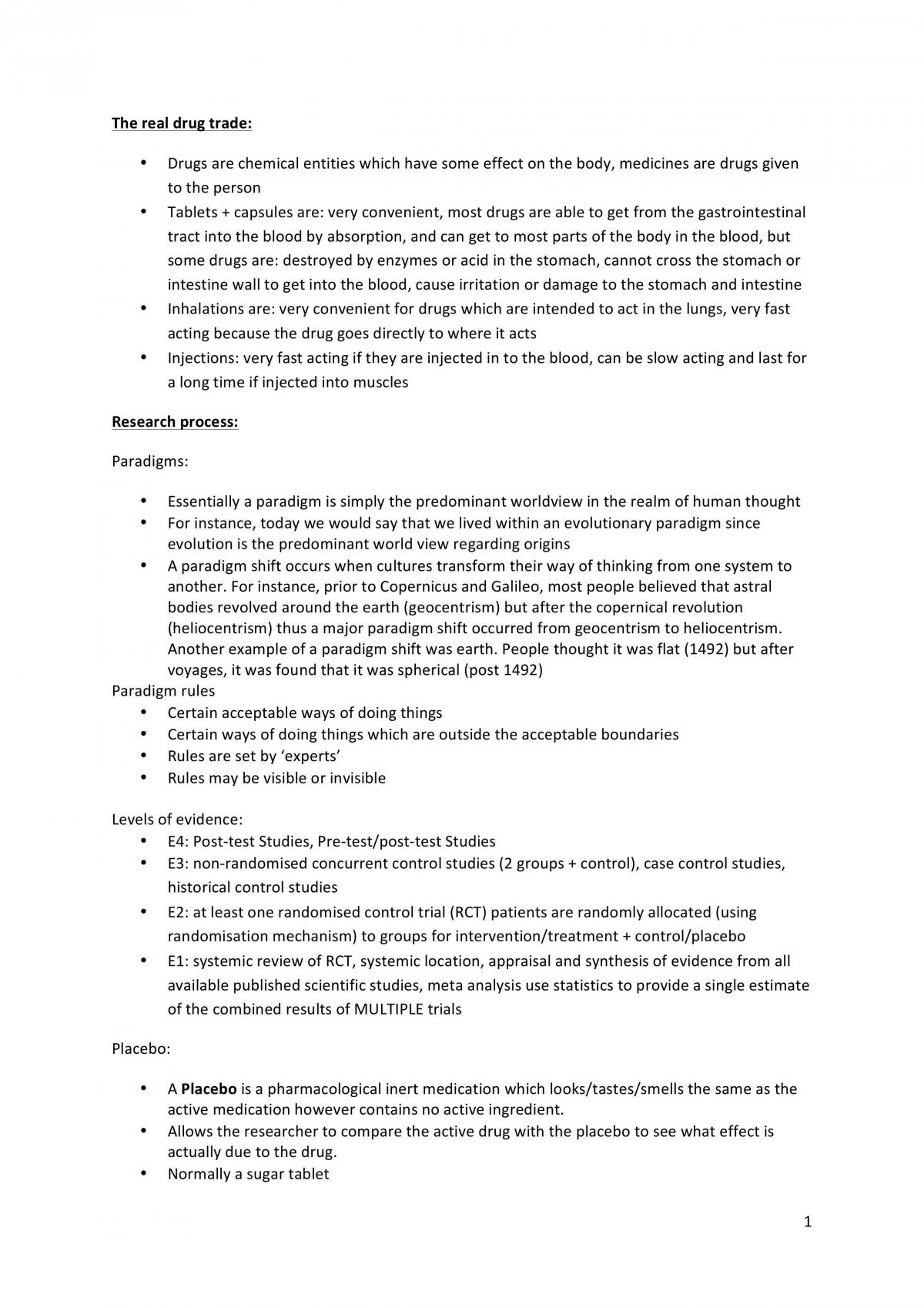 PHAR 1811 Summary notes - Page 1