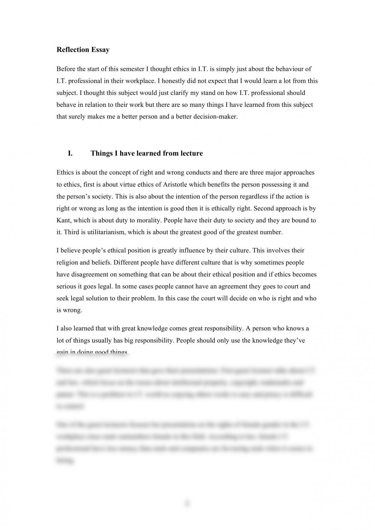 ethics essay - Page 1