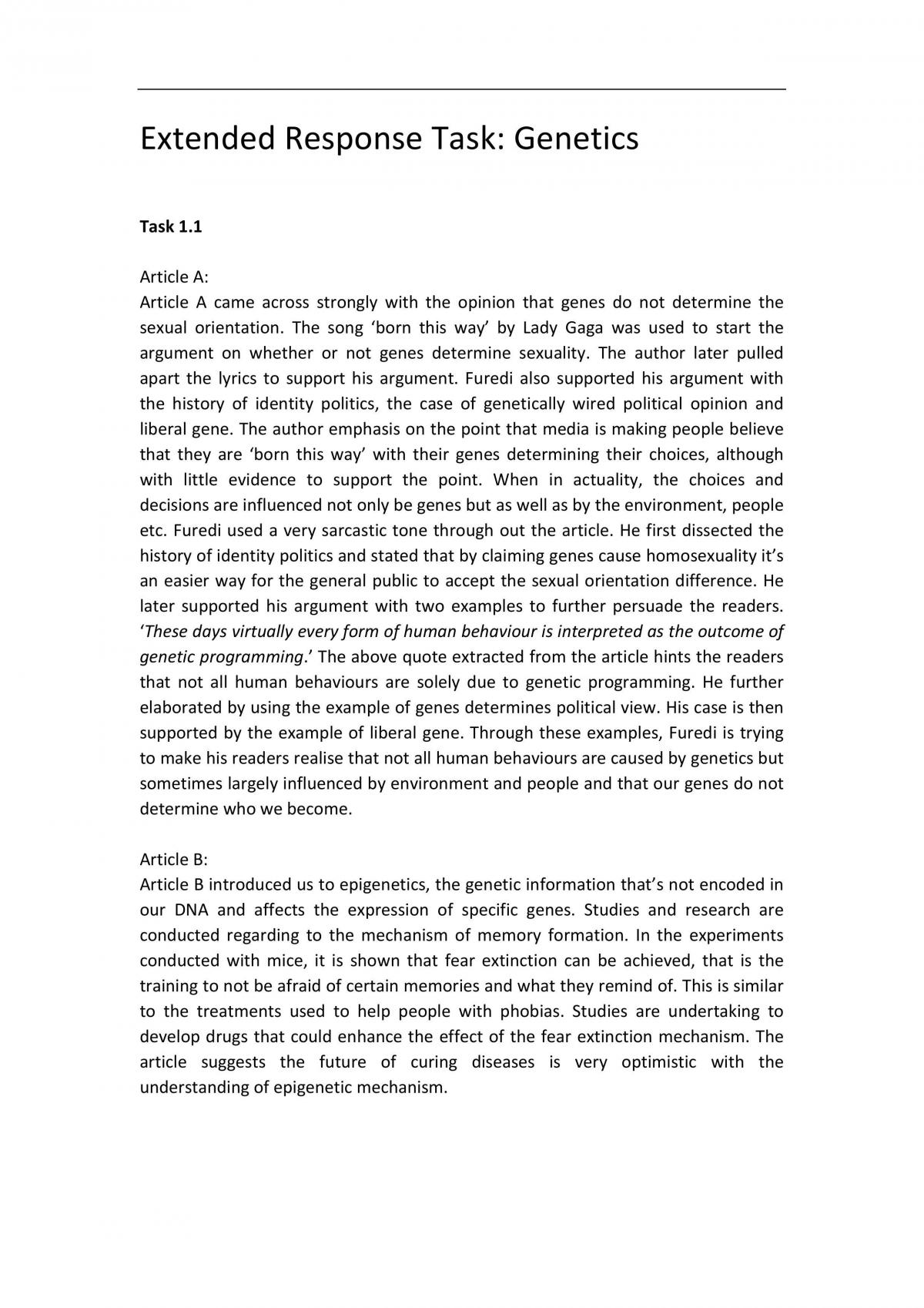 ERT: Genetics  - Page 1
