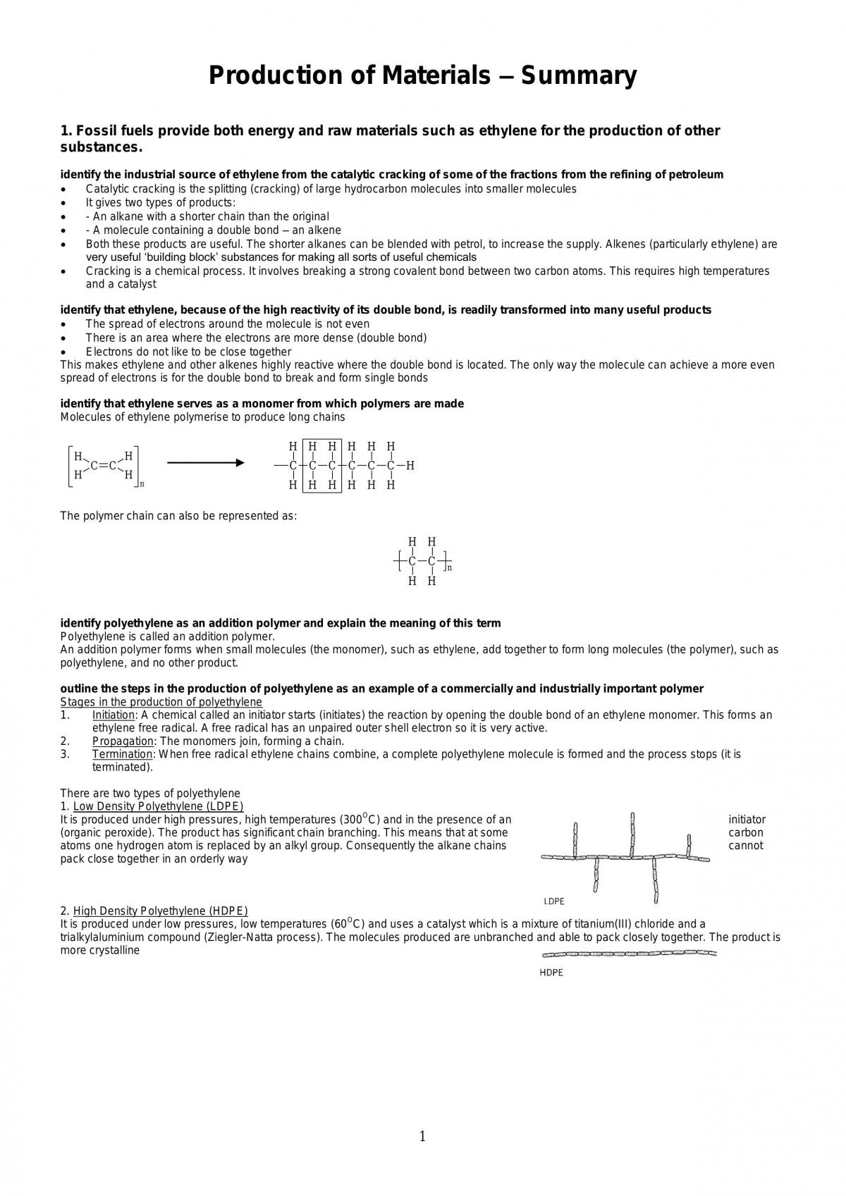 Production of Materials complete notes - Page 1