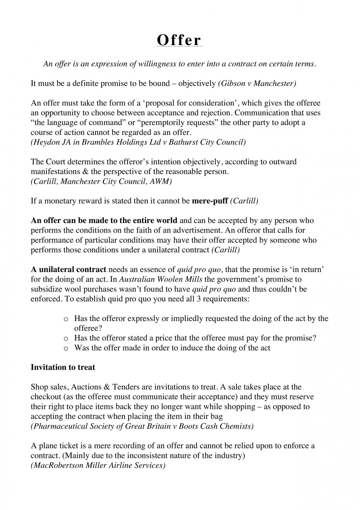 LLB120 (Complete) Subject Study Notes, Index + Process for Problem Questions - Page 1