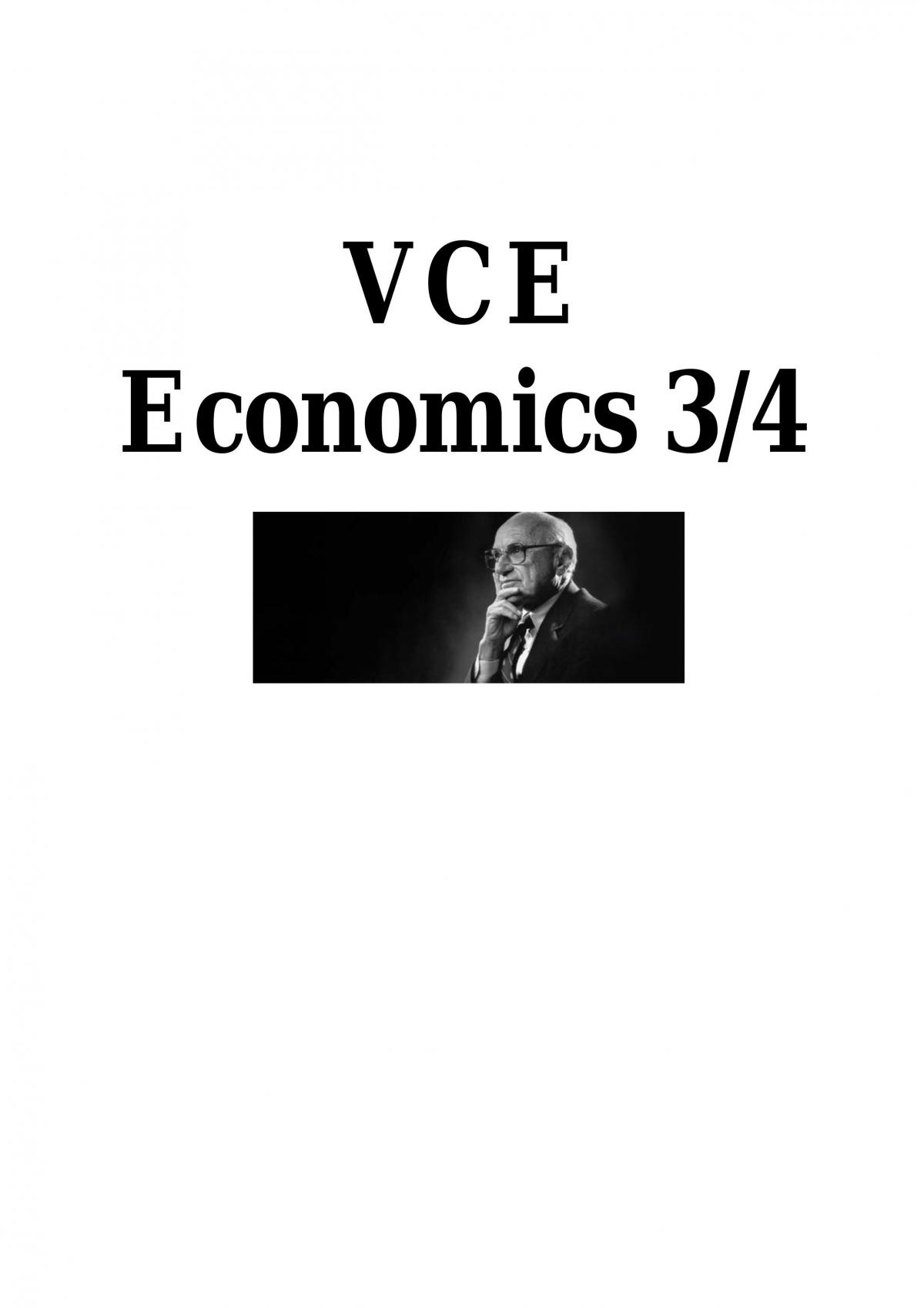 Economics Area of Study 1 Notes  - Page 1