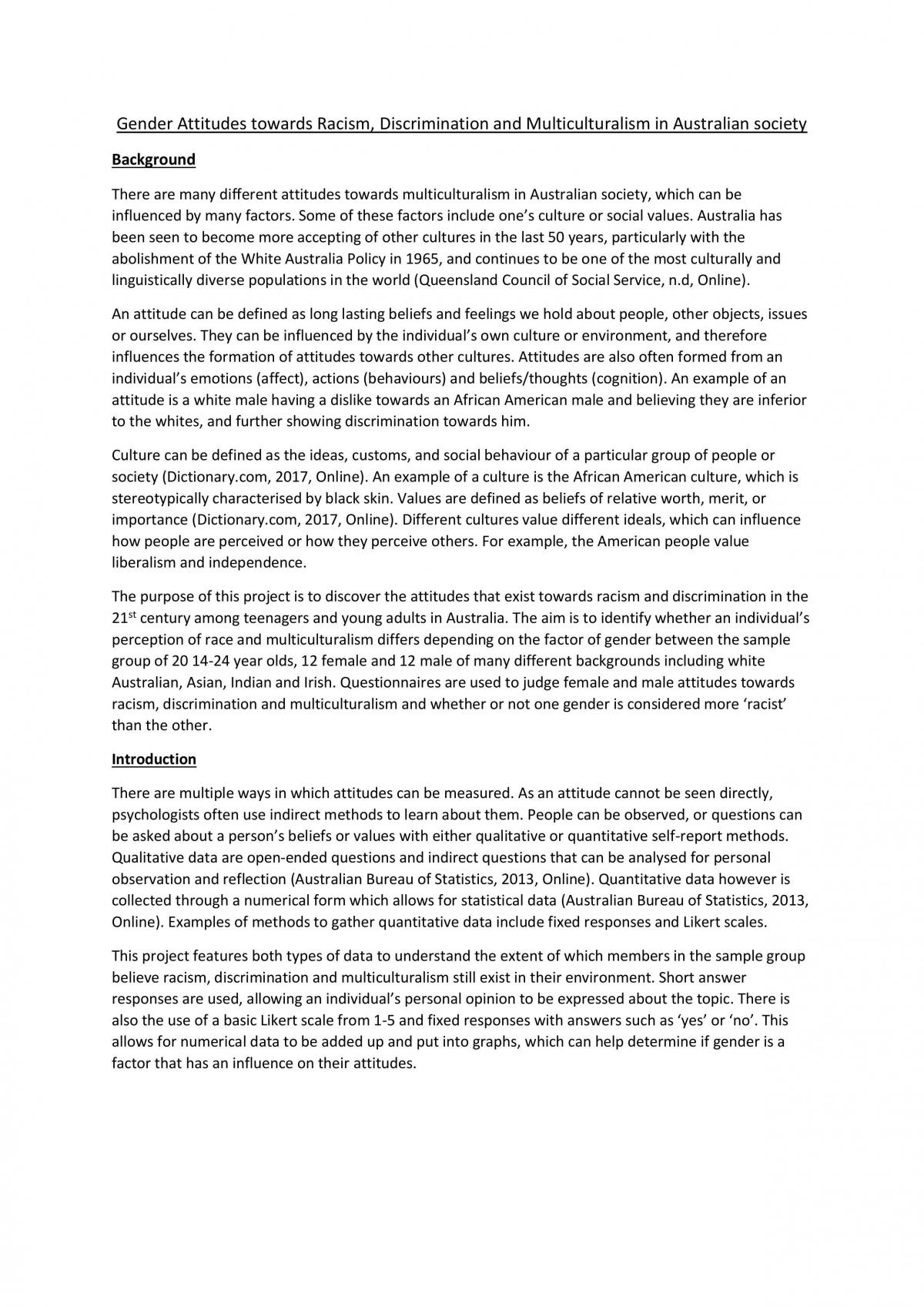 Report Measuring Attitudes - Page 1