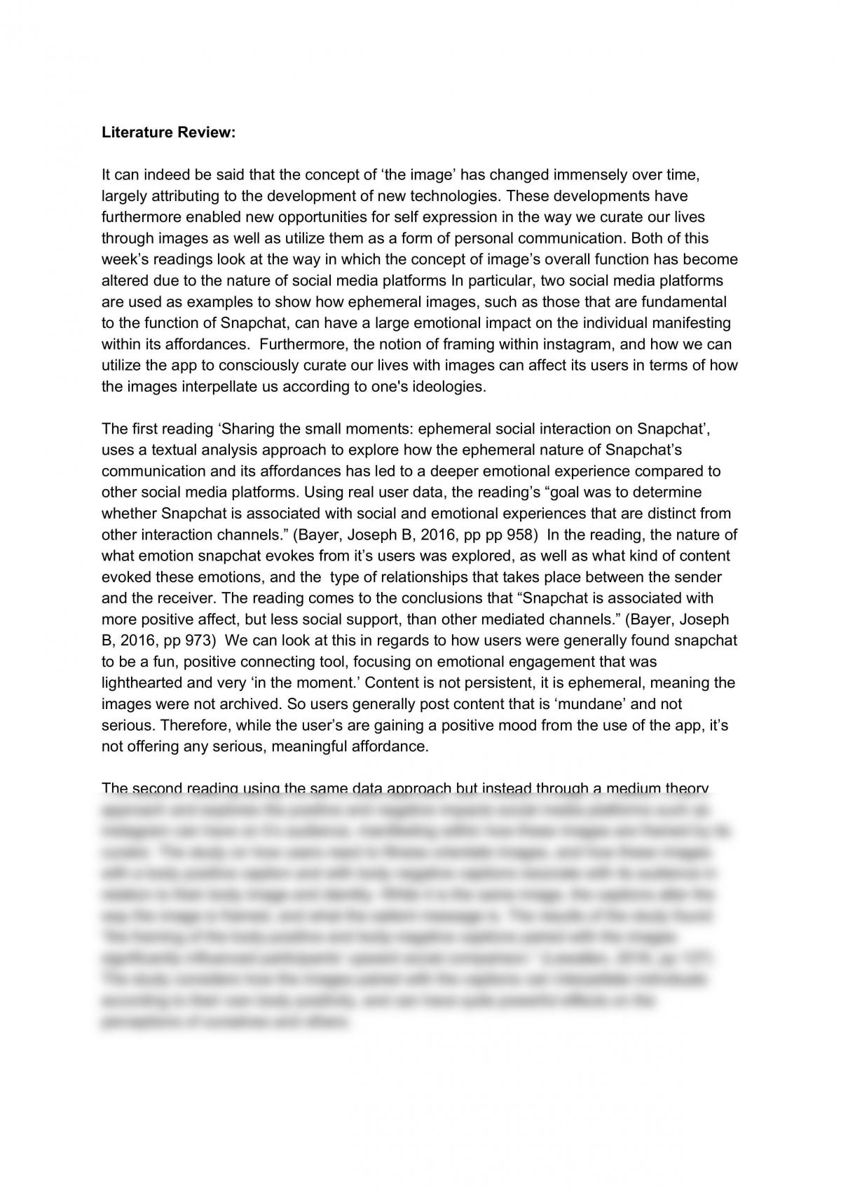 ARTS1091 Discussion Paper - Social Media and the Structuring of our Daily Lives - Page 1