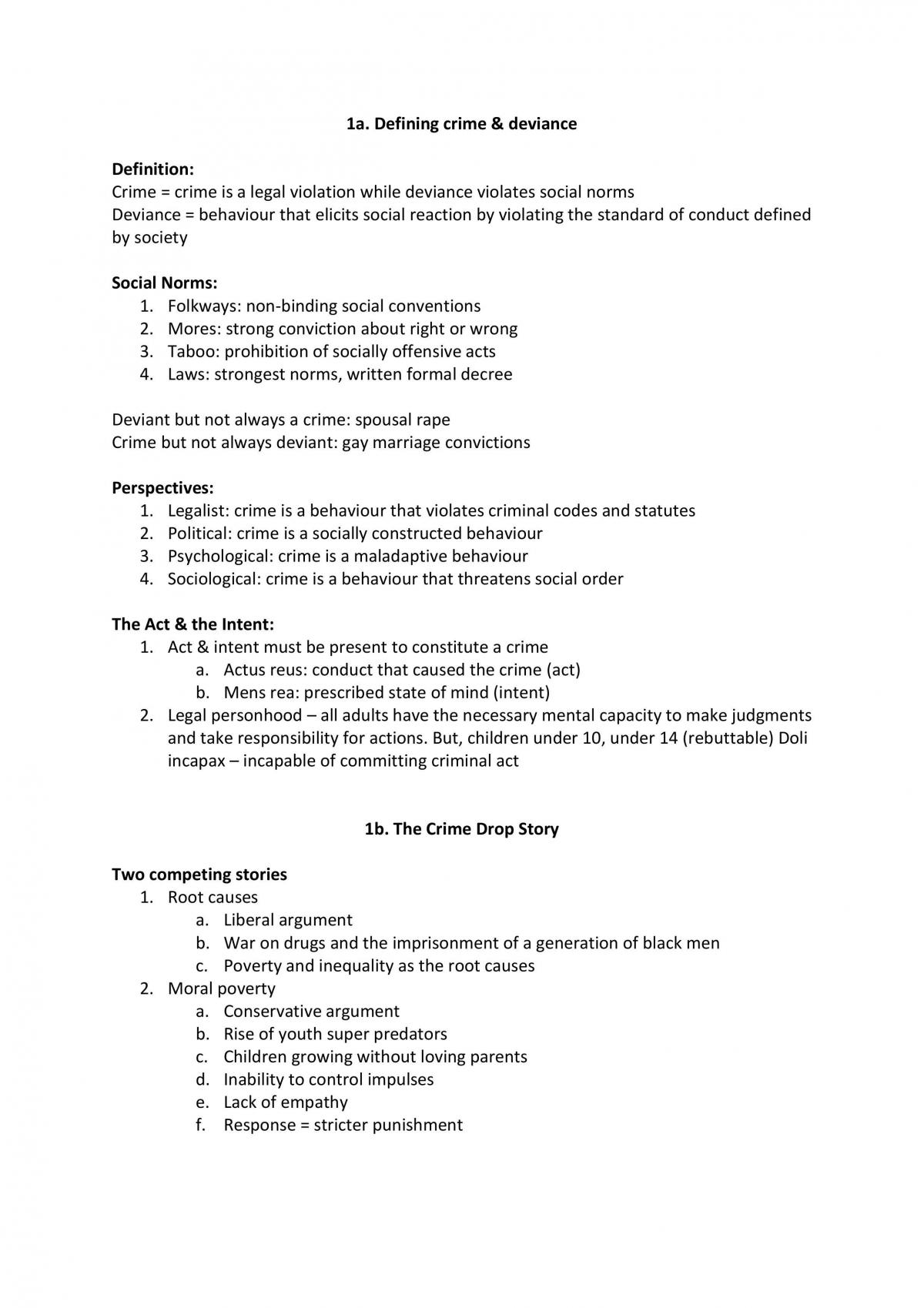 CRIM1000 Study Notes - Page 1