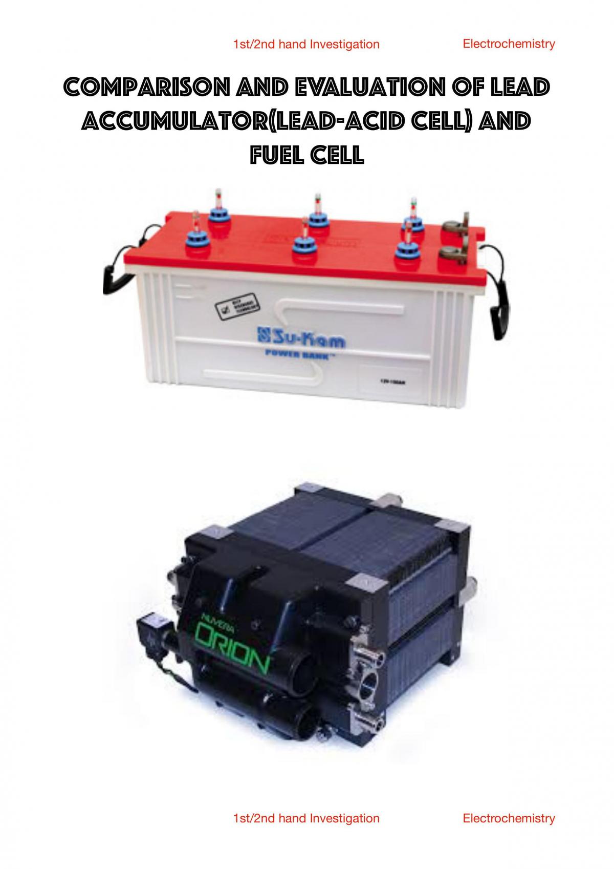 Evaluation of Two Batteries - Page 1