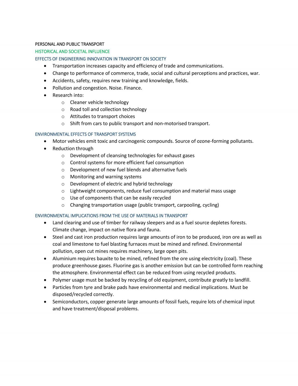 Personal and Public Transport - Page 1