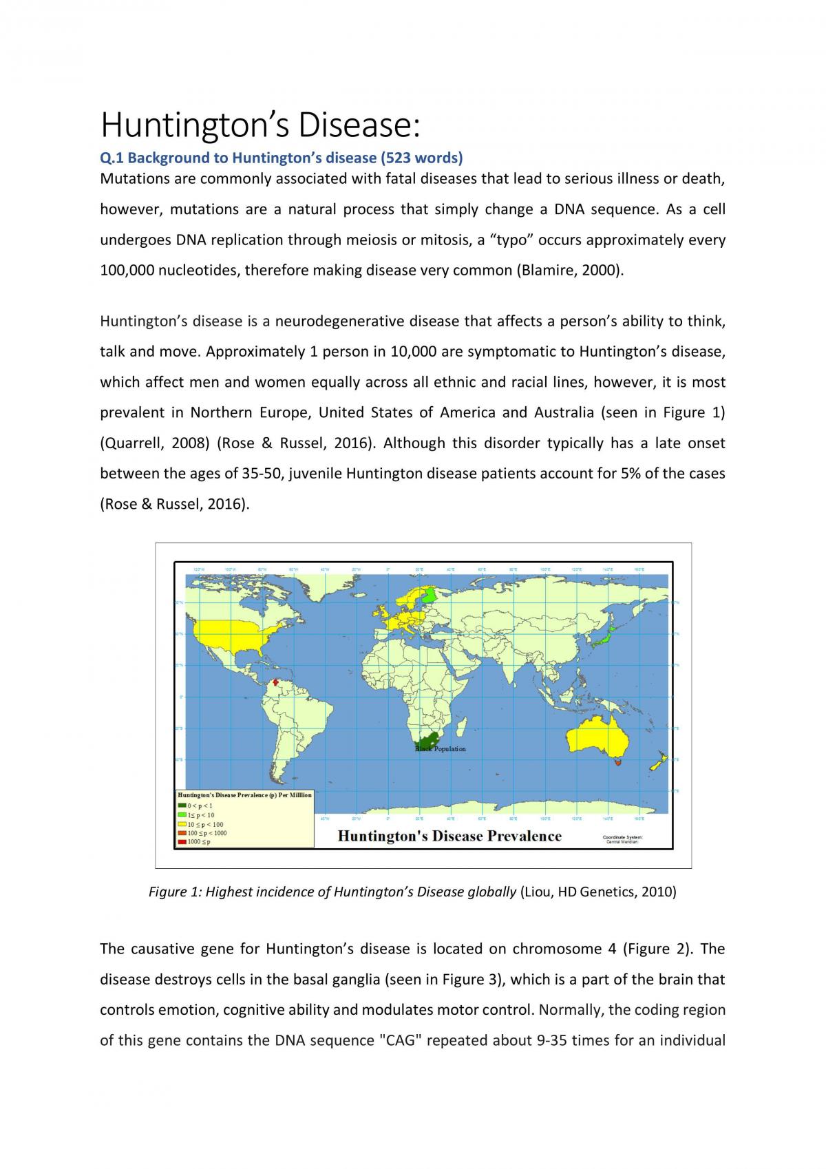 Huntington's Disease - Page 1