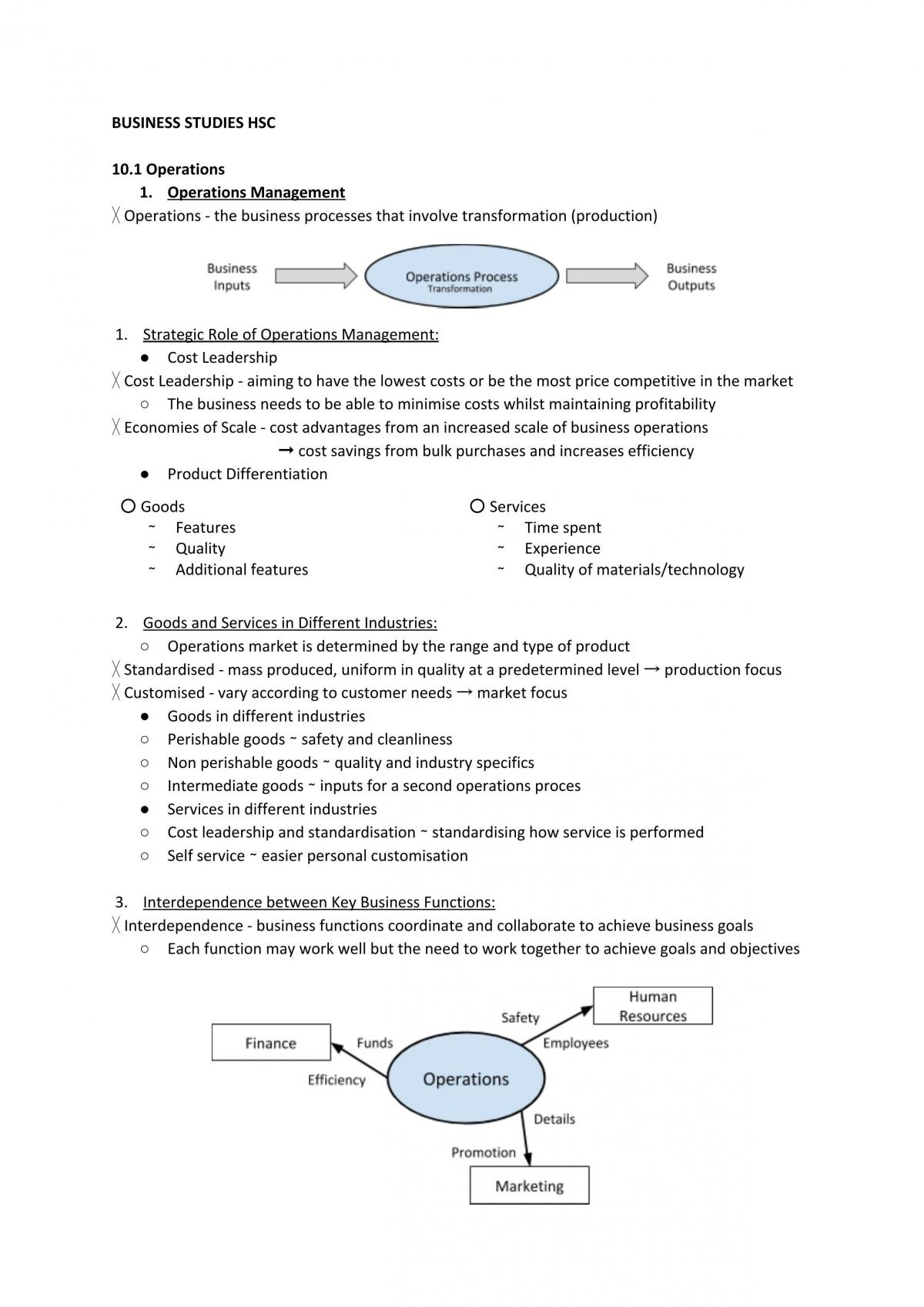Business Studies Full Study Notes - Page 1