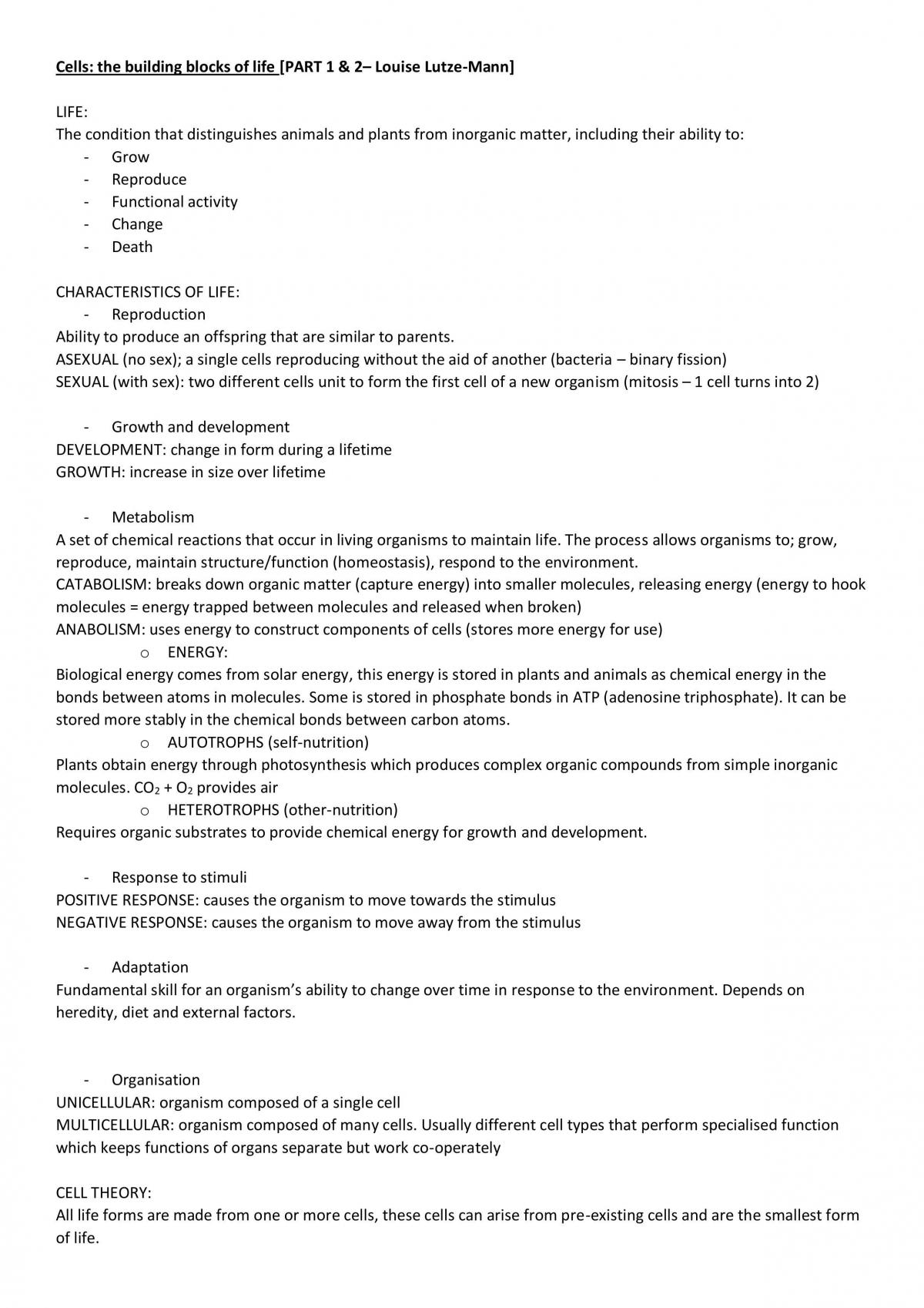 BABS1201 notes  - Page 1