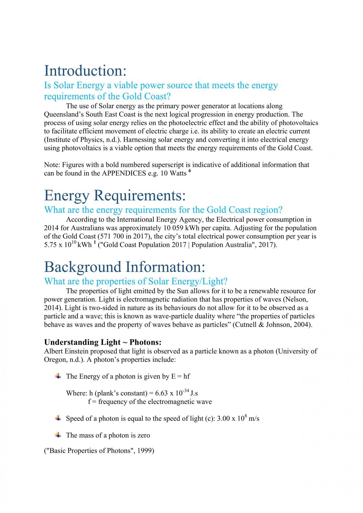 Formulating A Plan to use Solar Energy to Power the Gold Coast  - Page 3
