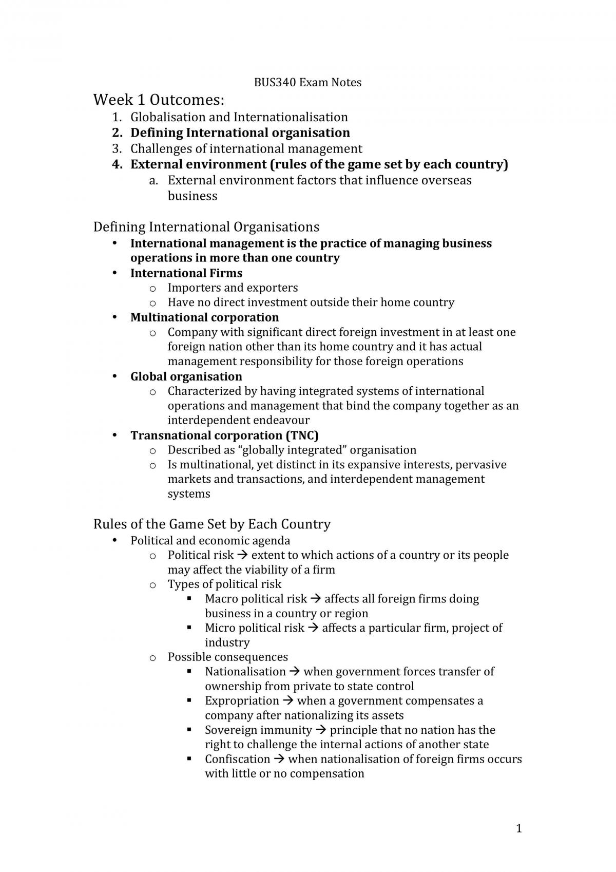 BBA340 Full Course Notes All Lectures All Chapters - Page 1