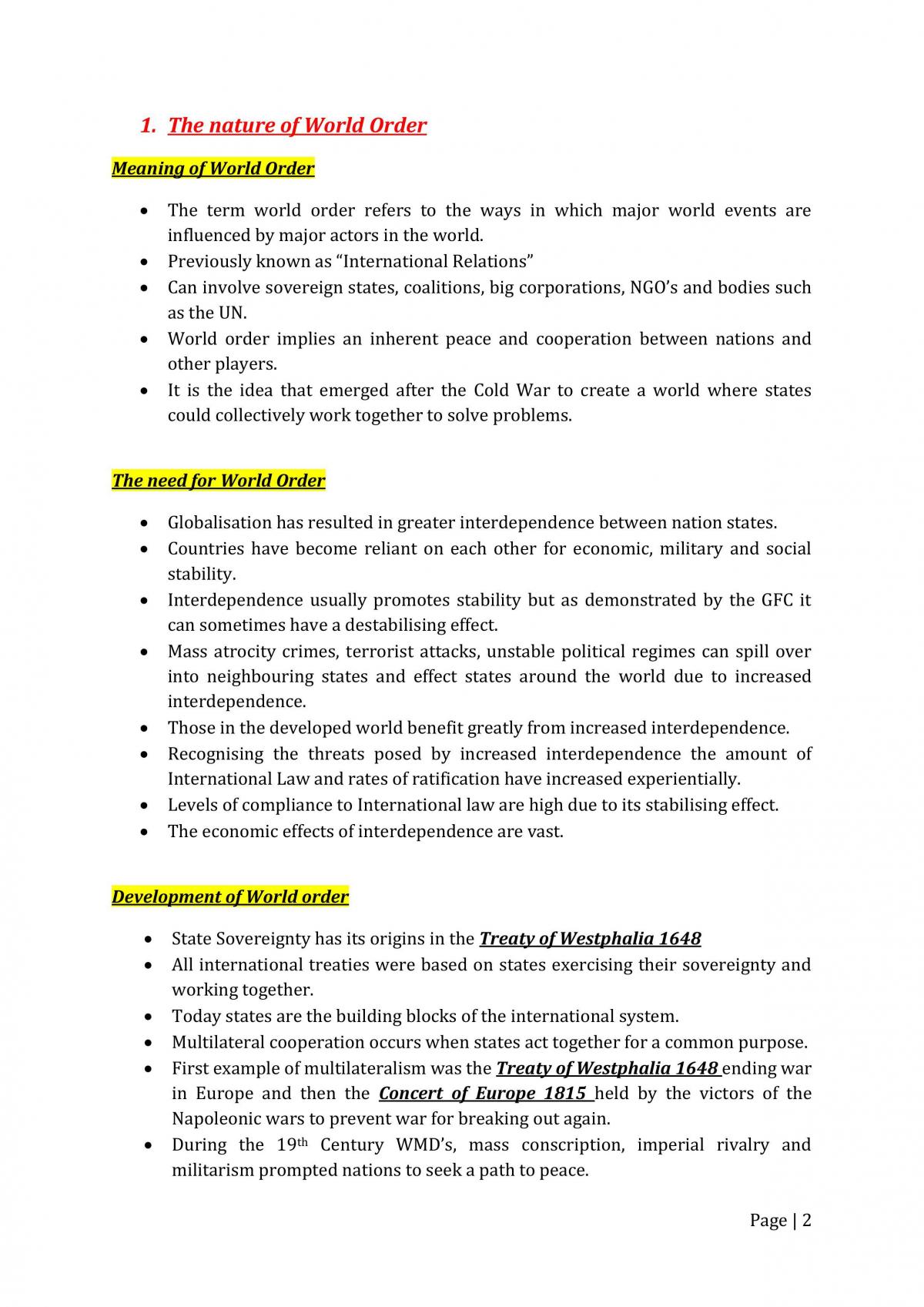 World Order Notes - Page 2