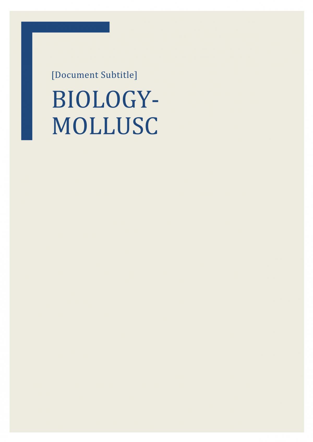 Mollusc Revision with Graphs - Page 1