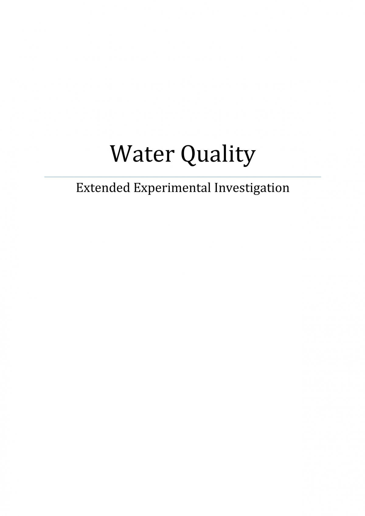 Water Quality Year 11 - Page 1