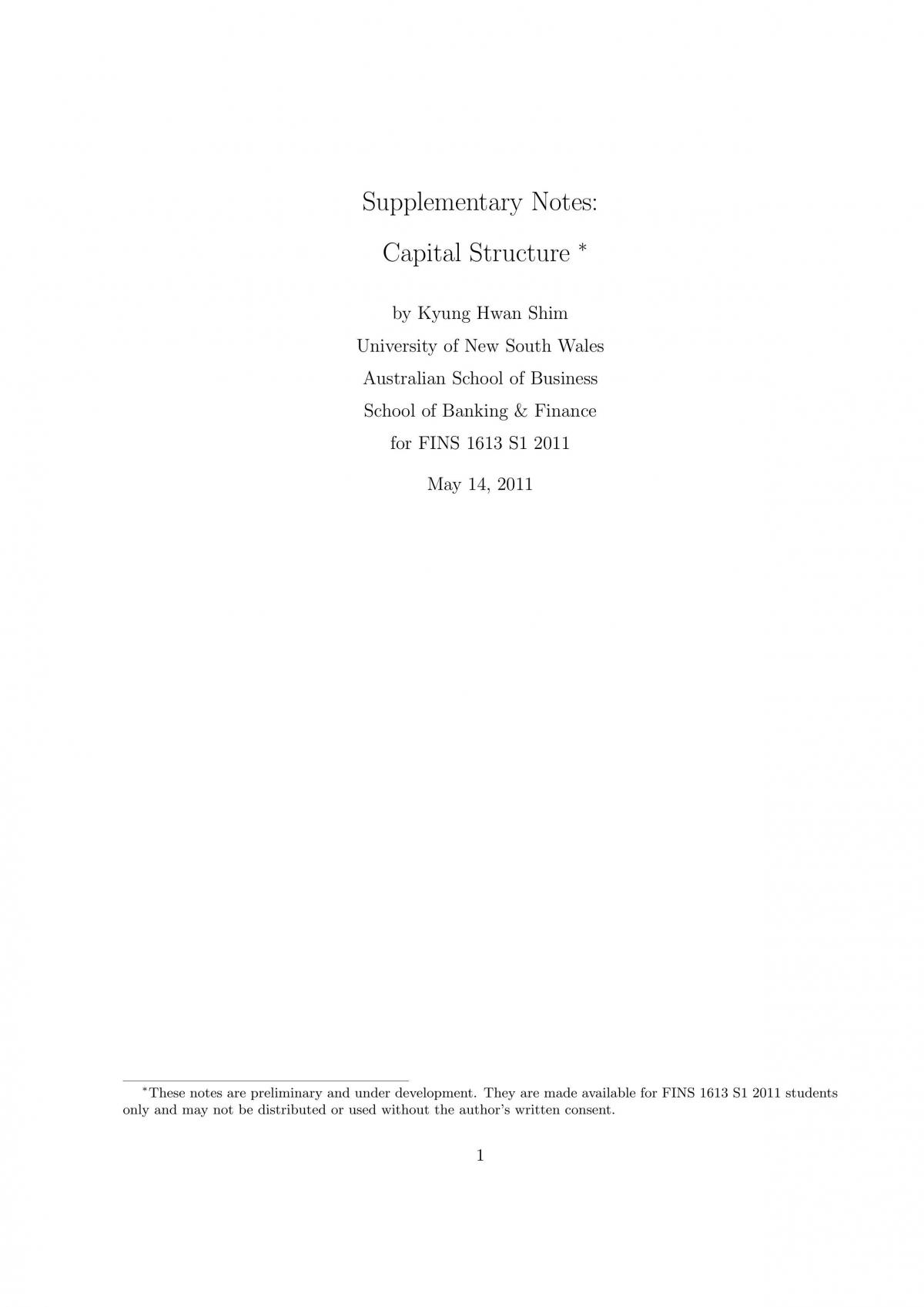Capital Budgeting - Page 1