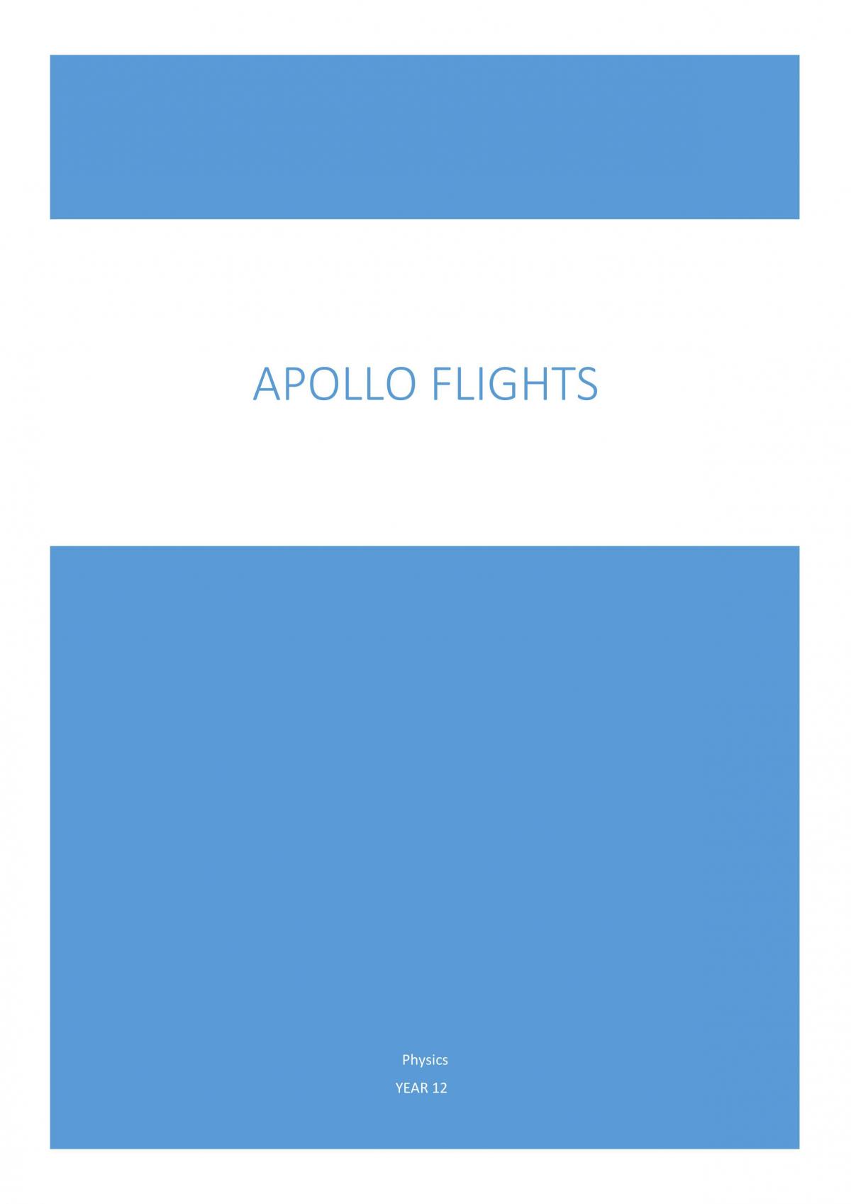 Apollo Flights - Physics - Page 1
