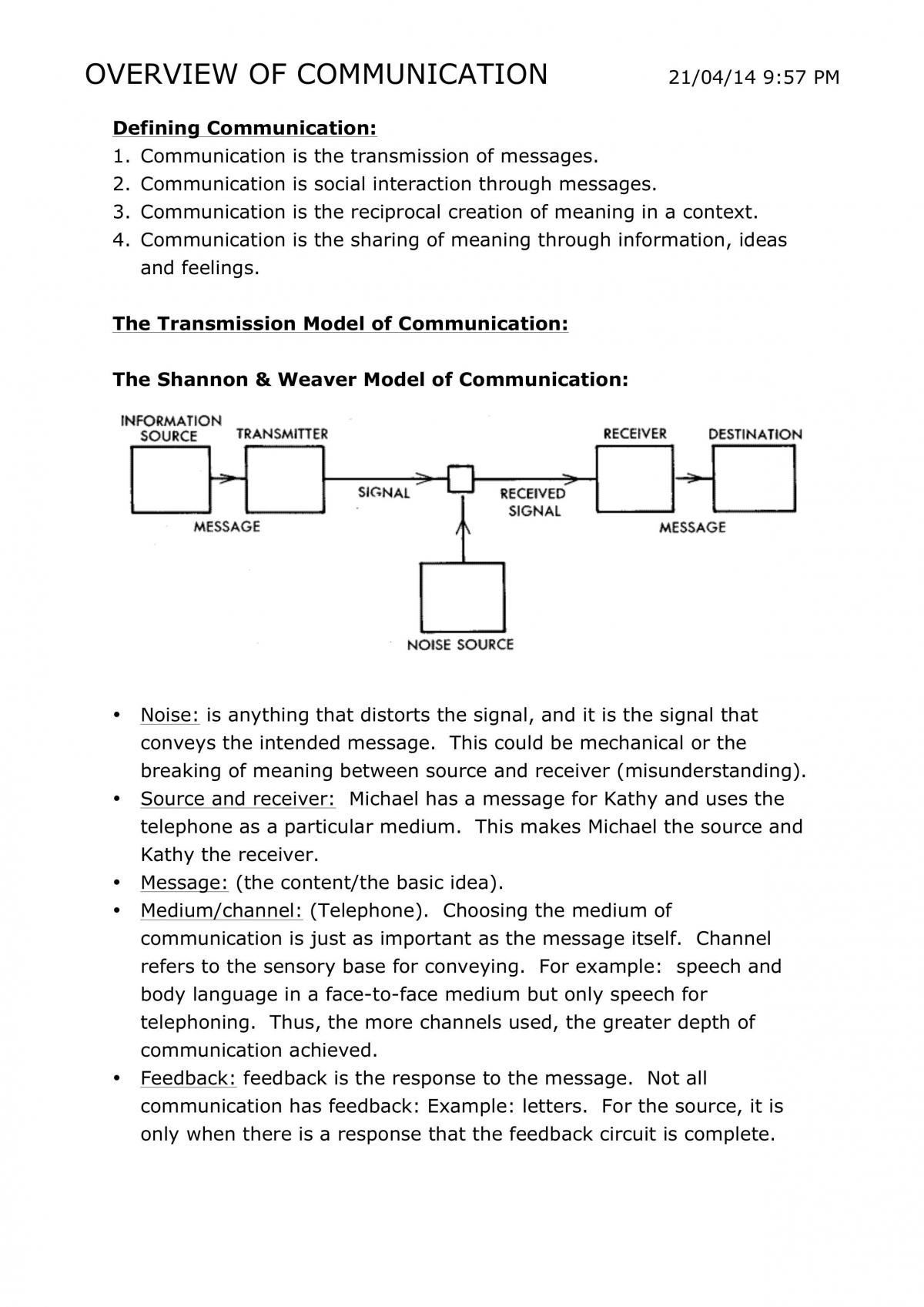 COMU1030 Study Notes - Page 1