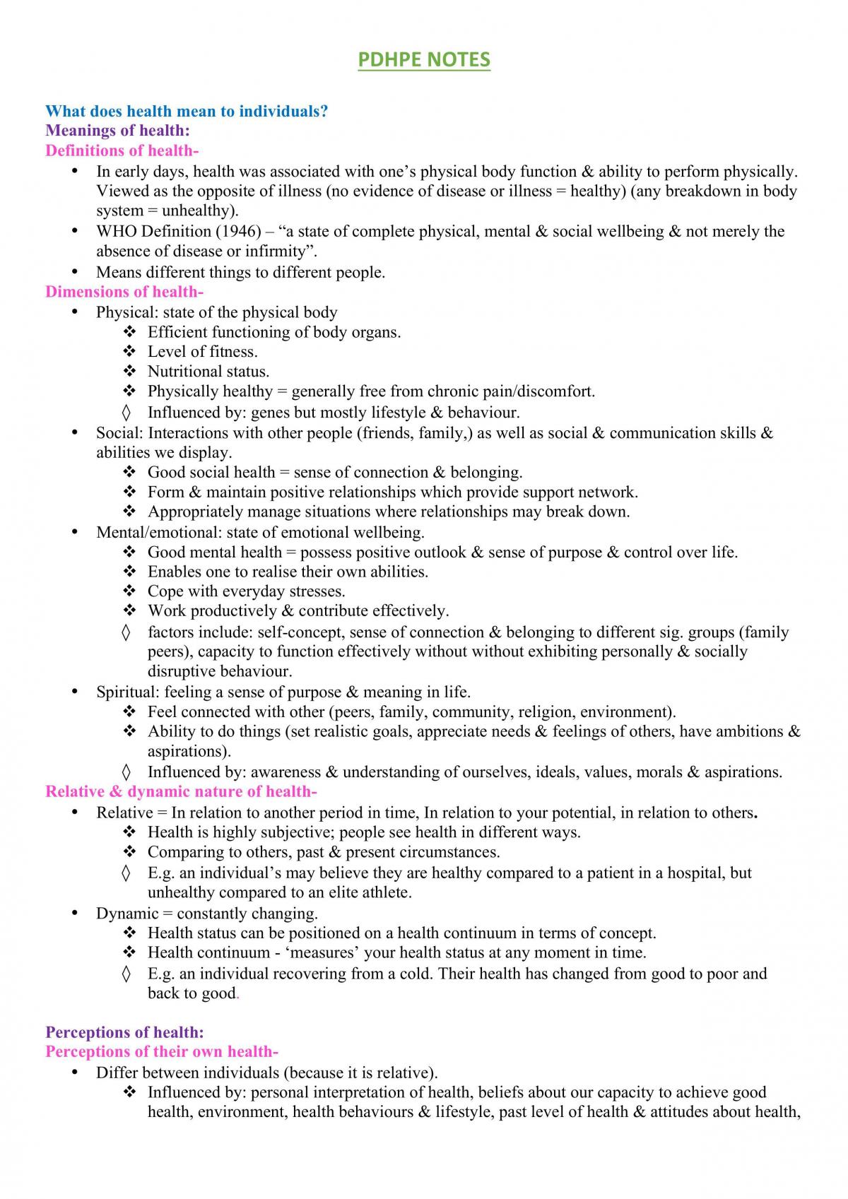 Better Health  for Individuals - Page 1