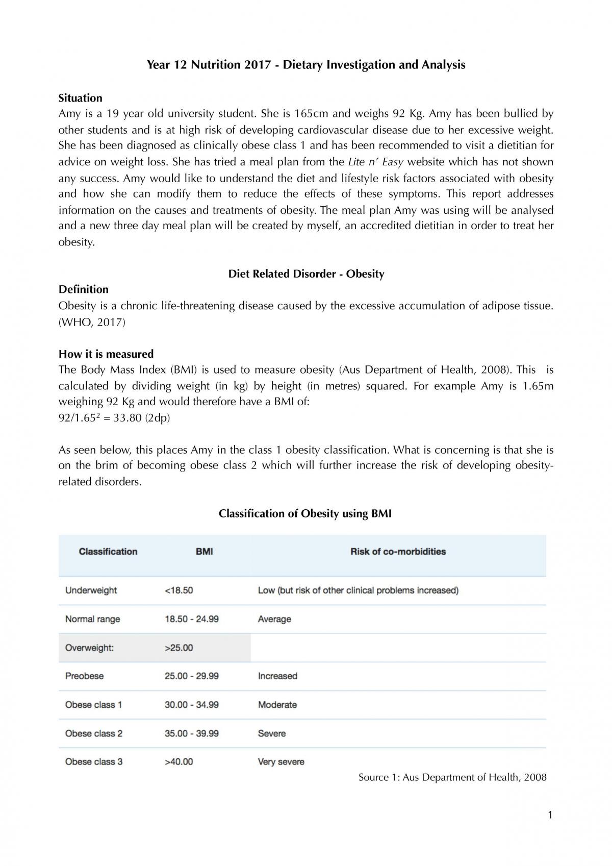 Obesity Practical  - Page 1