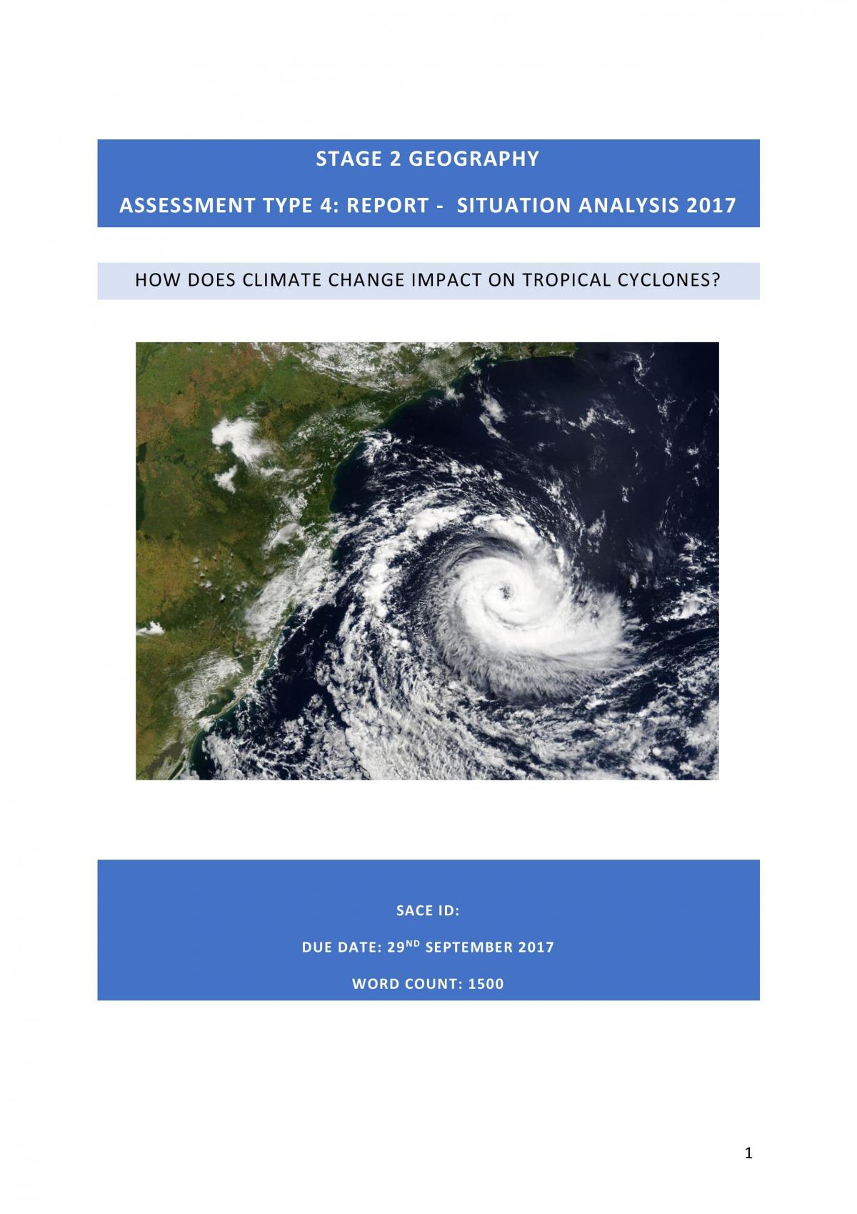 How Does Climate Change Impact on Tropical Cyclones? - Page 1