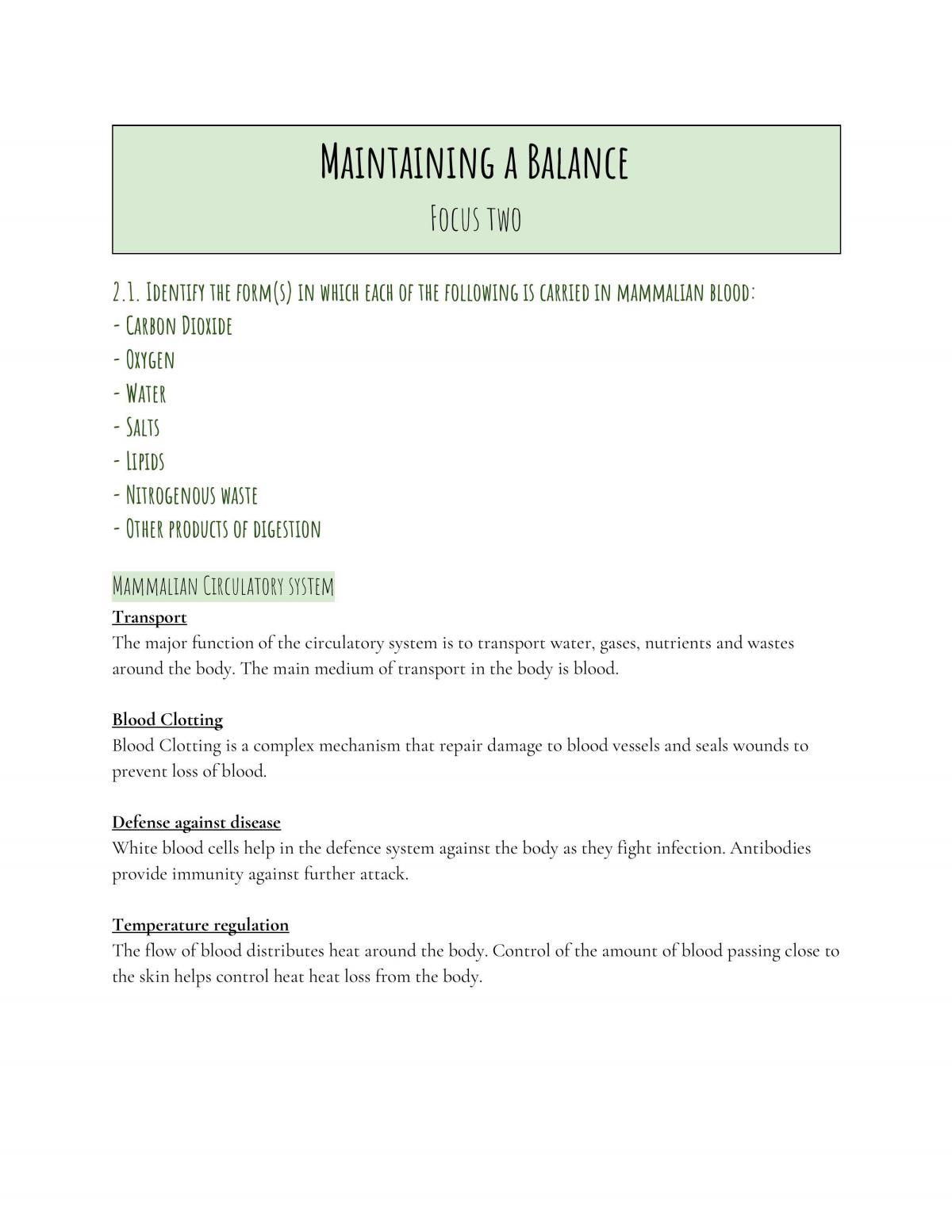 Maintaining a Balance - Focus Two - Content - Page 1