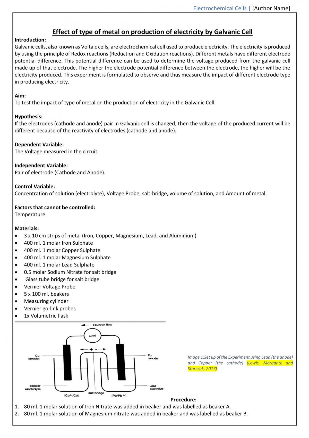 Electrochemical Cells - Page 1