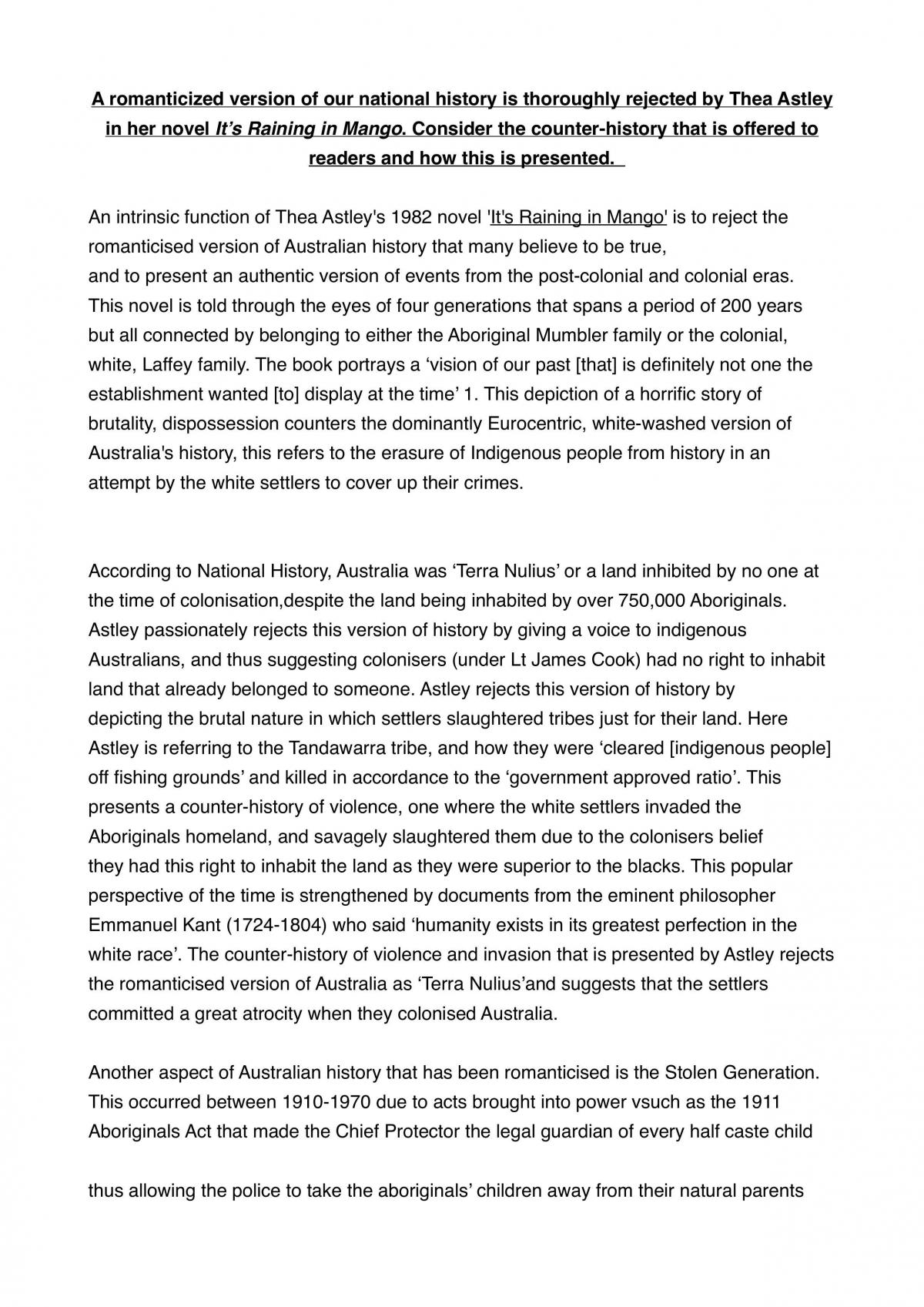 Its Raining in Mango Essay - Page 1