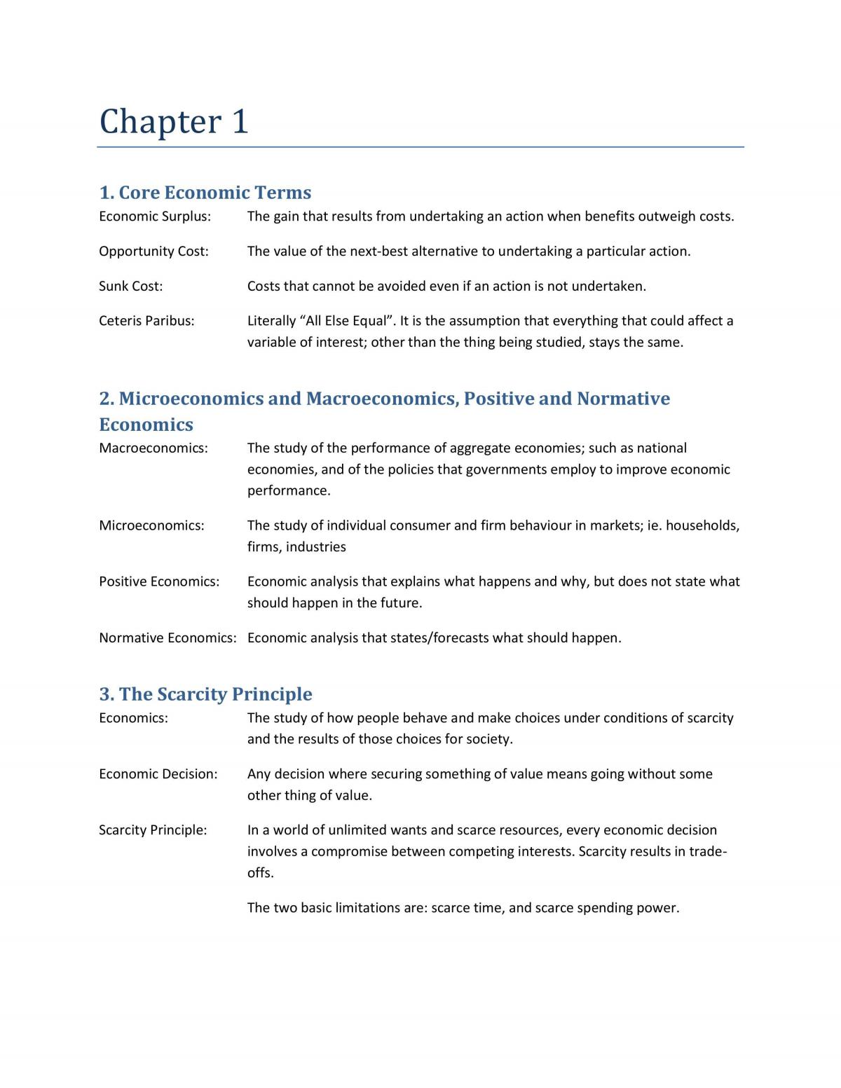 ECON1101 Notes - Page 1