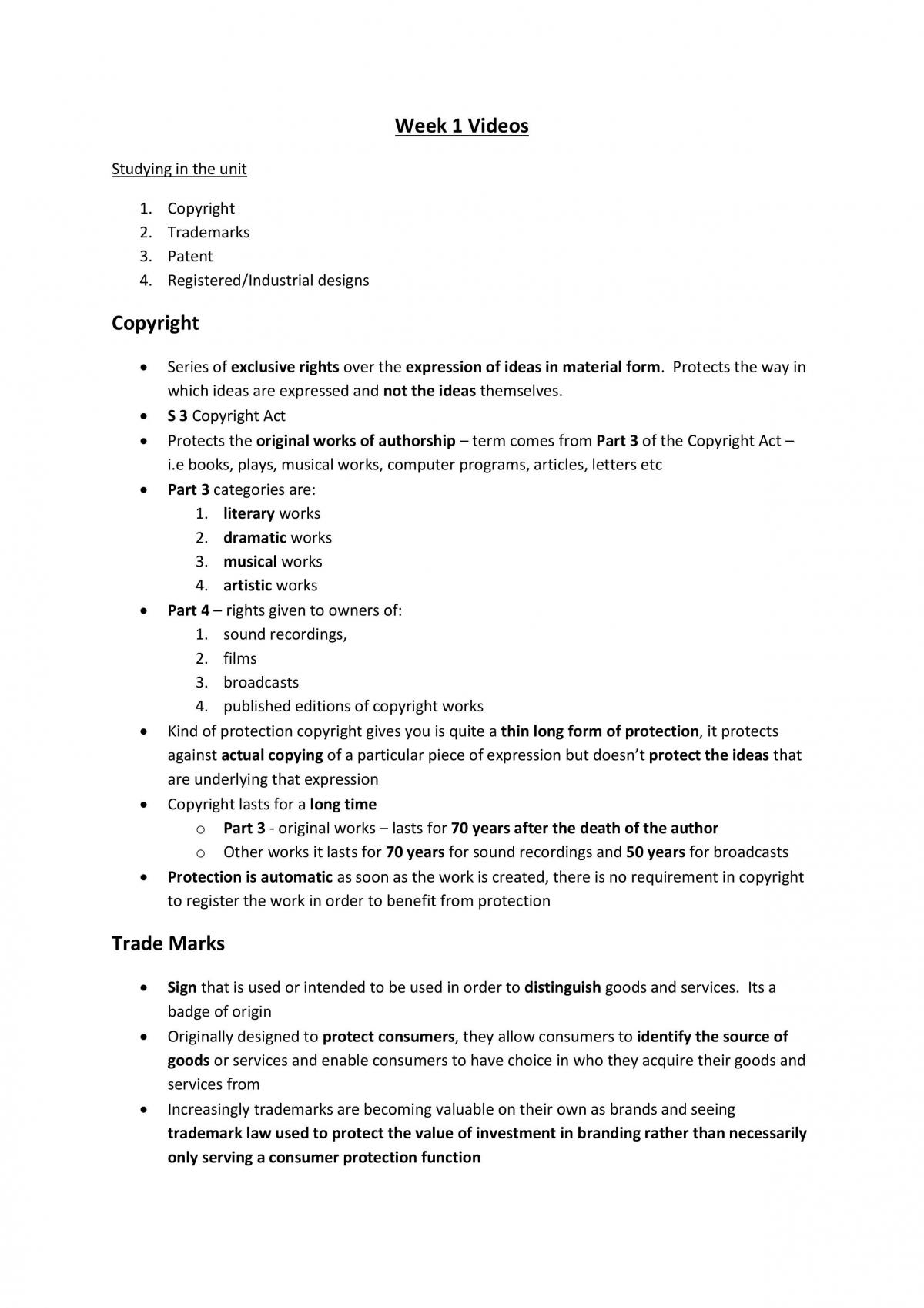 LLB344 Summary Notes  - Page 1
