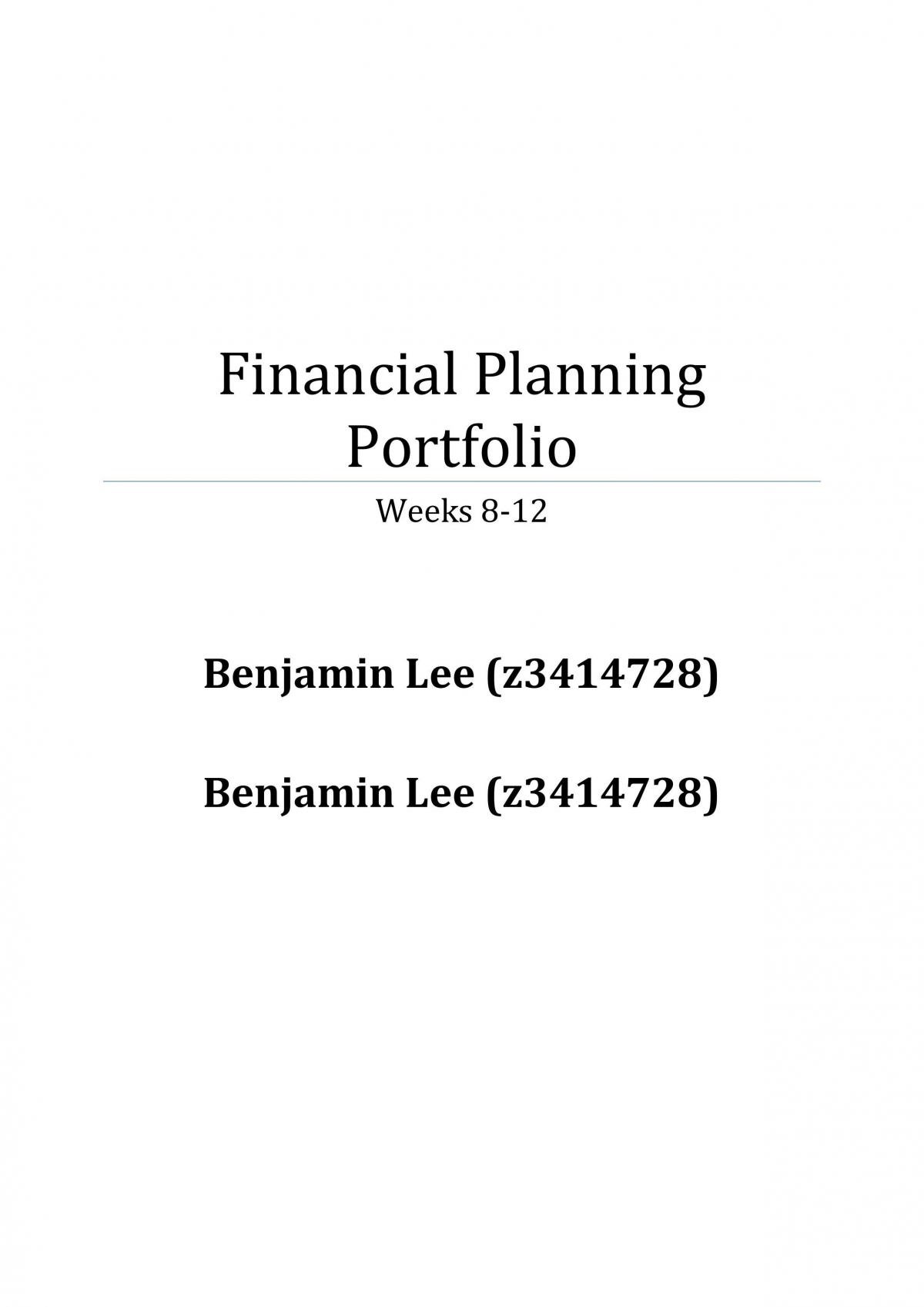 Portfolio Assignment - Page 1