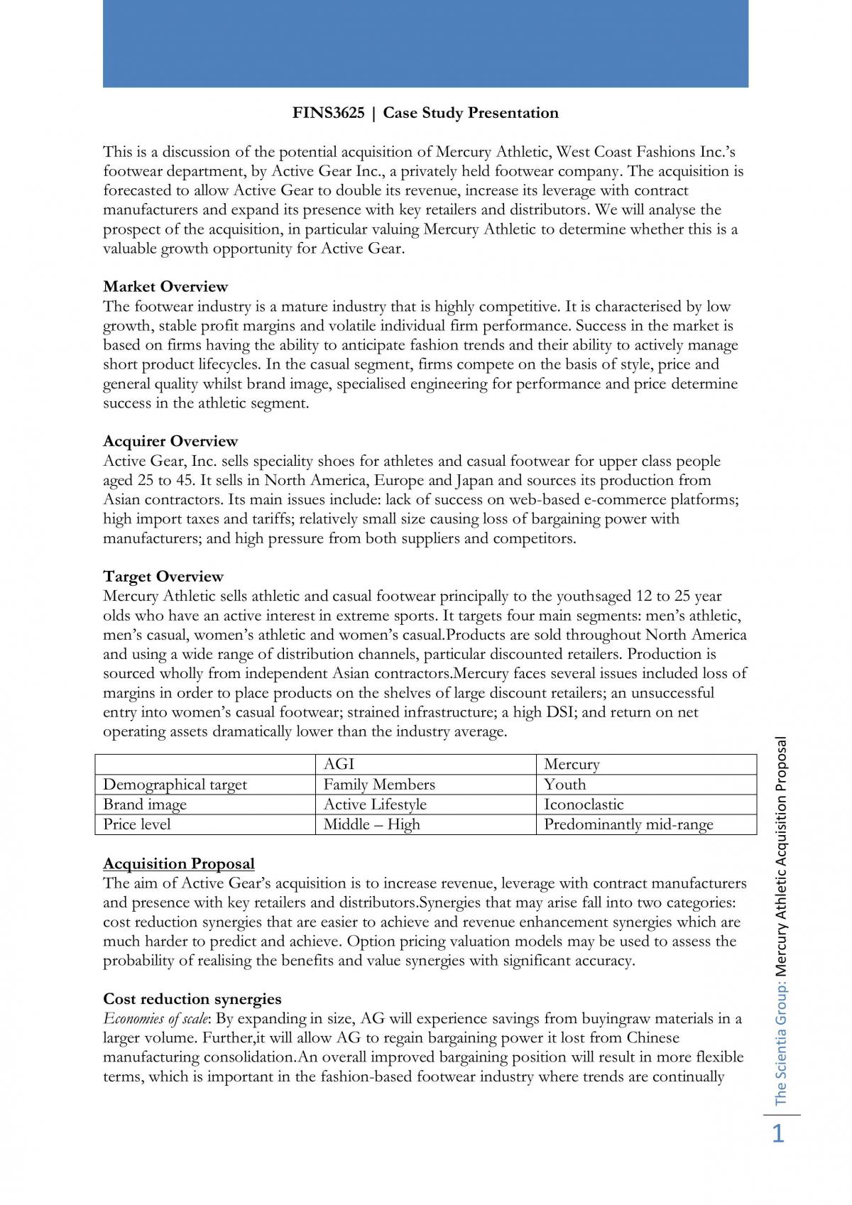 Case study presentation - Page 1
