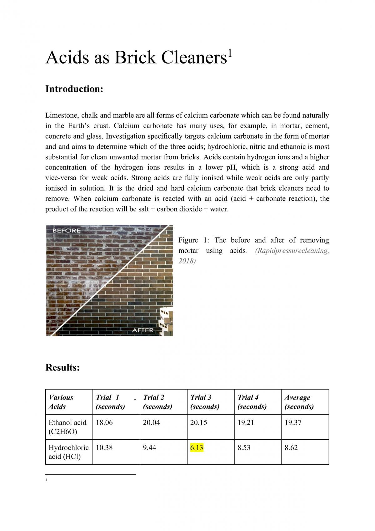 Acids as Brick Cleaners - Page 1