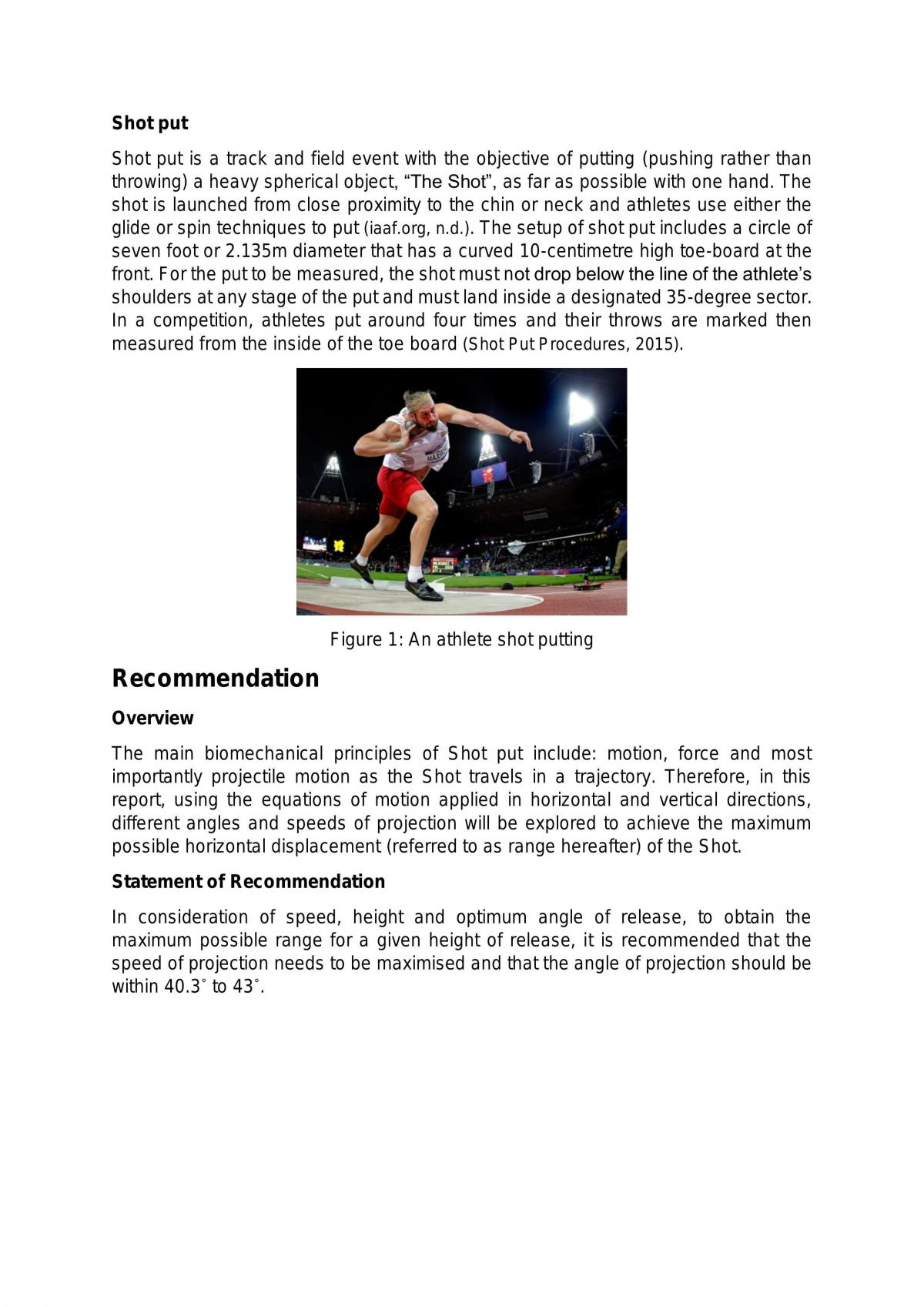 The Physics of Shot Put - Page 2