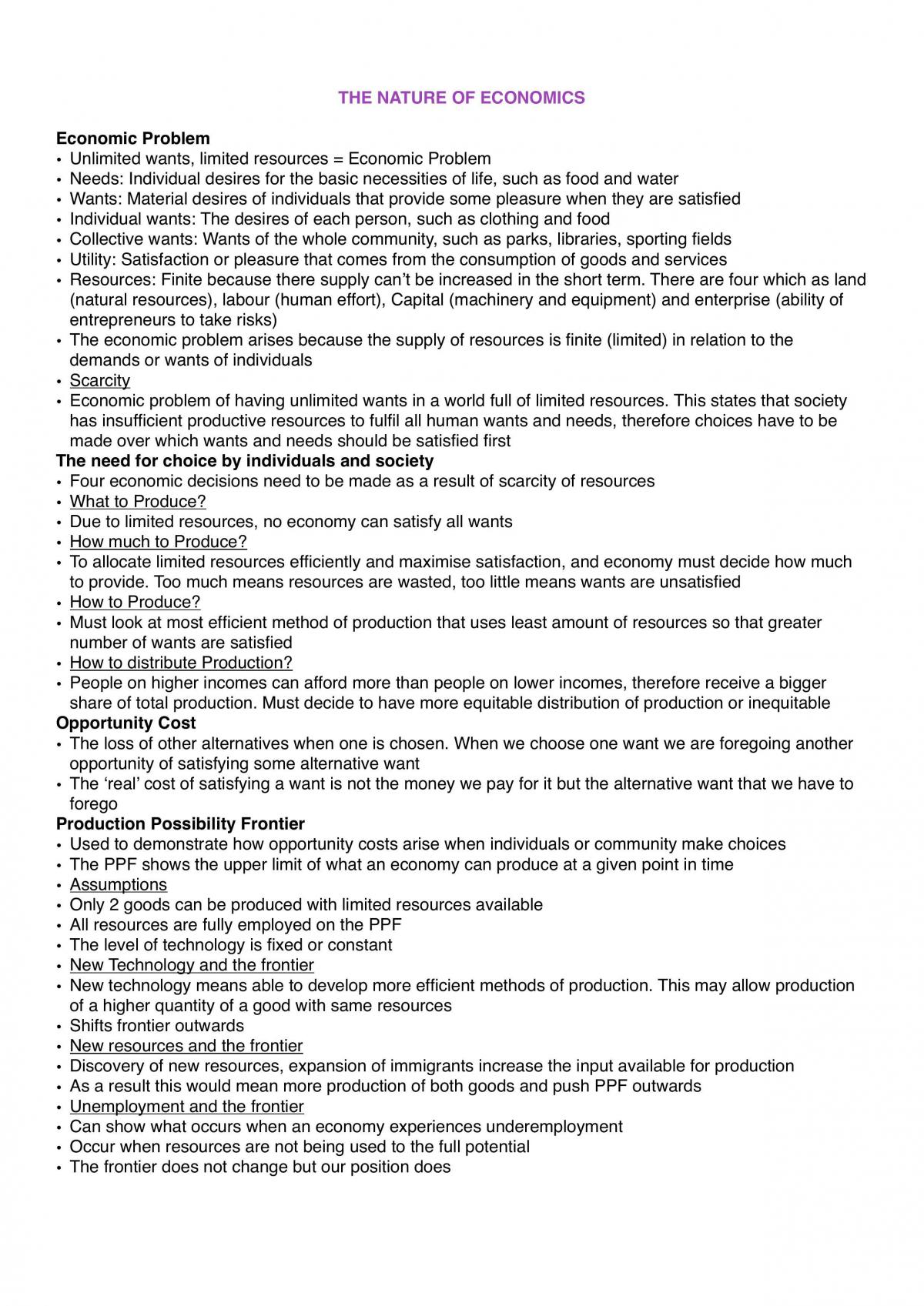 Complete Prelim Economics Notes - Page 1