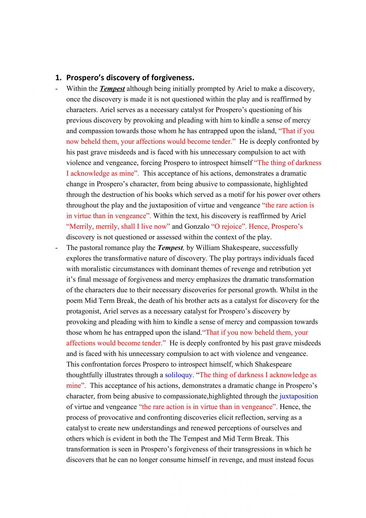 Notes on The Tempest - Page 1