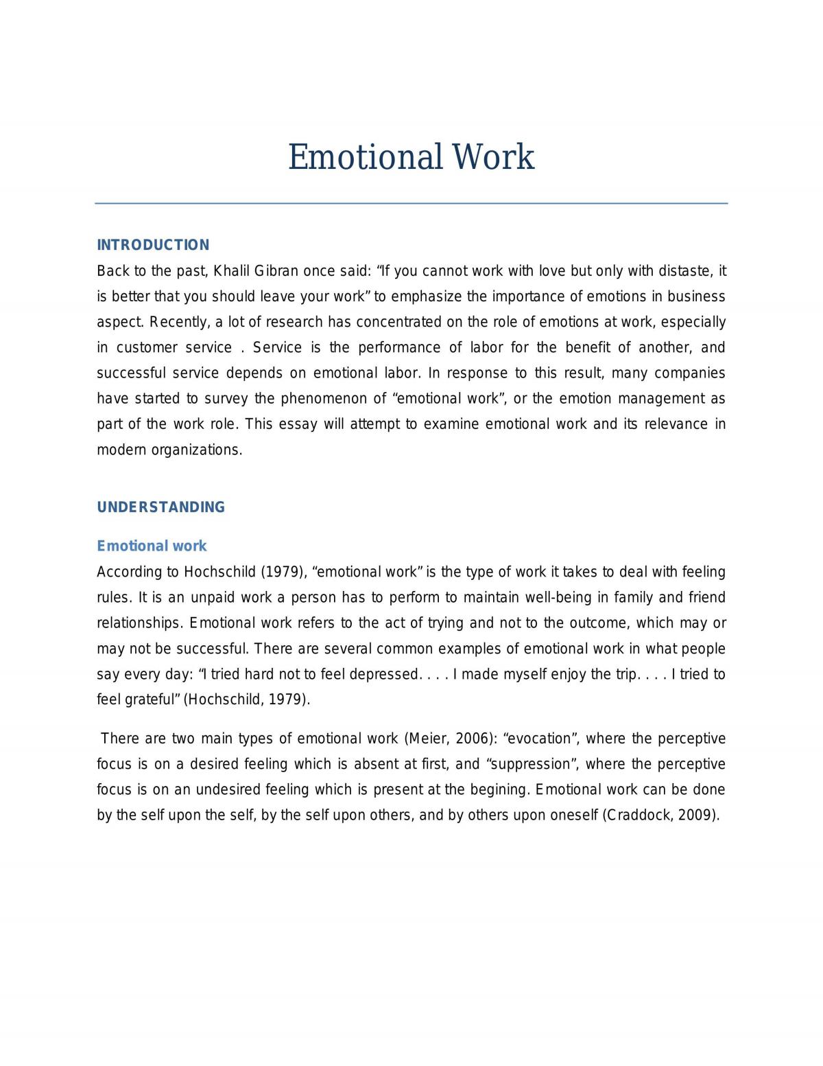 Emotional Work - Page 1