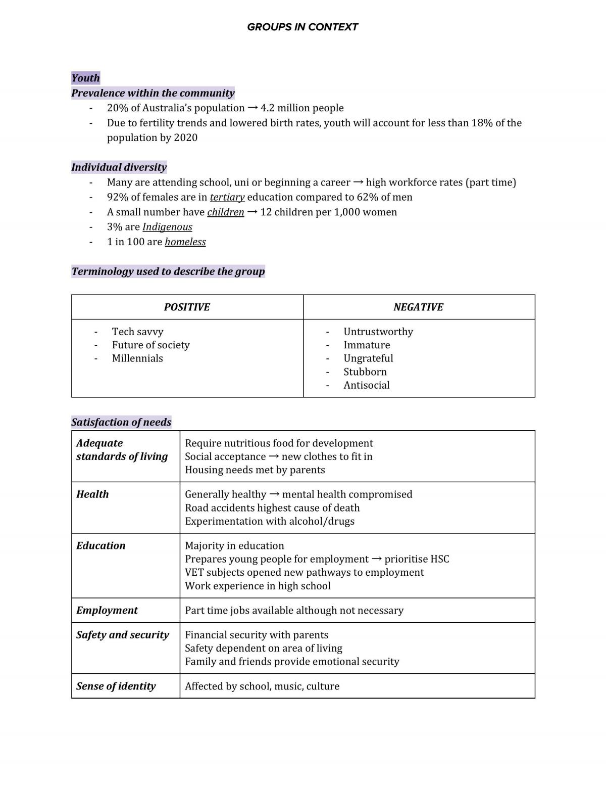 Groups in Context - CAFS Core - Page 1