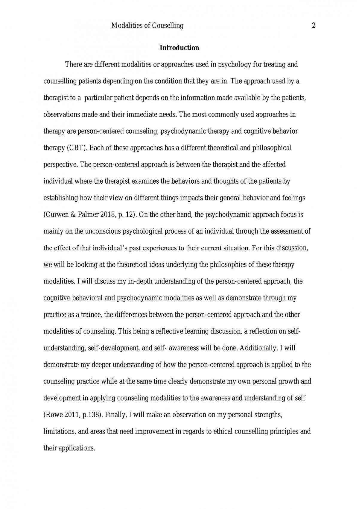Psychology: Reflective Learning - Page 2