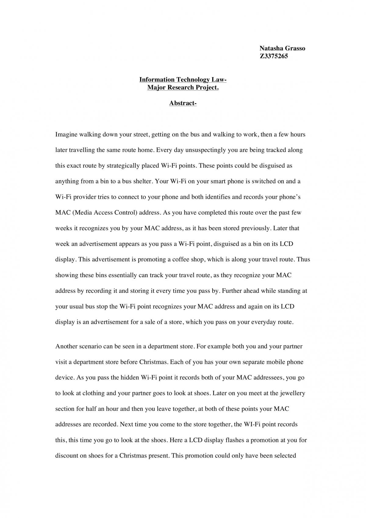 Final Assignment based on Info technology law  - Page 1