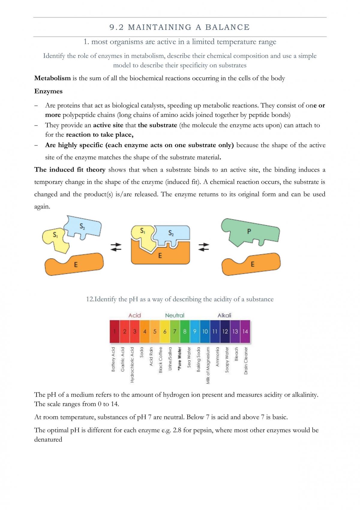 Maintaining a Balance Notes + Questions - Page 1