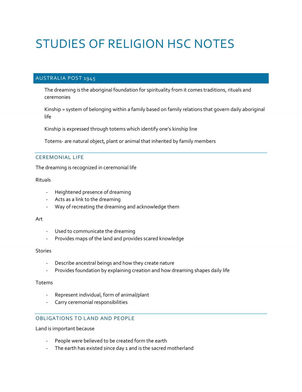 Study Notes and Essay Structure for Inner Peace  - Page 1