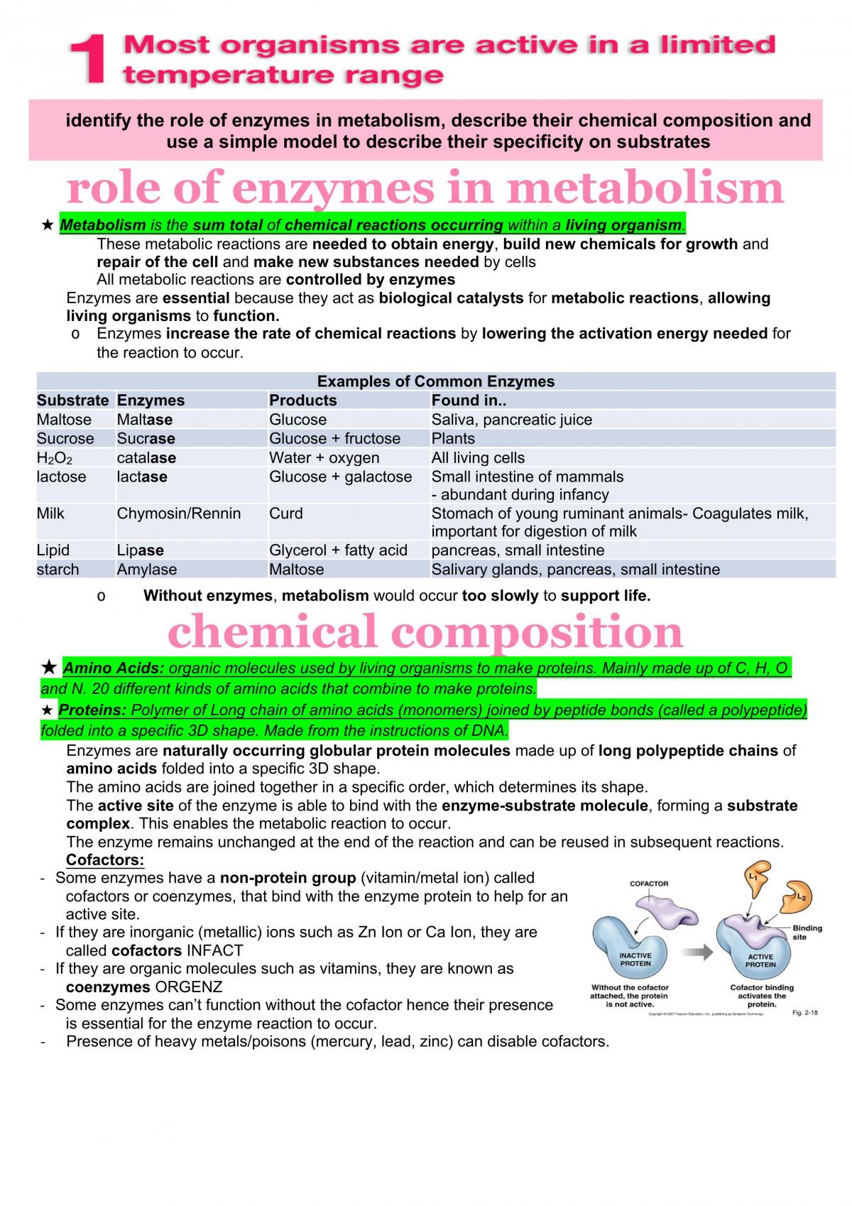 Maintaining a Balance Notes - Page 1