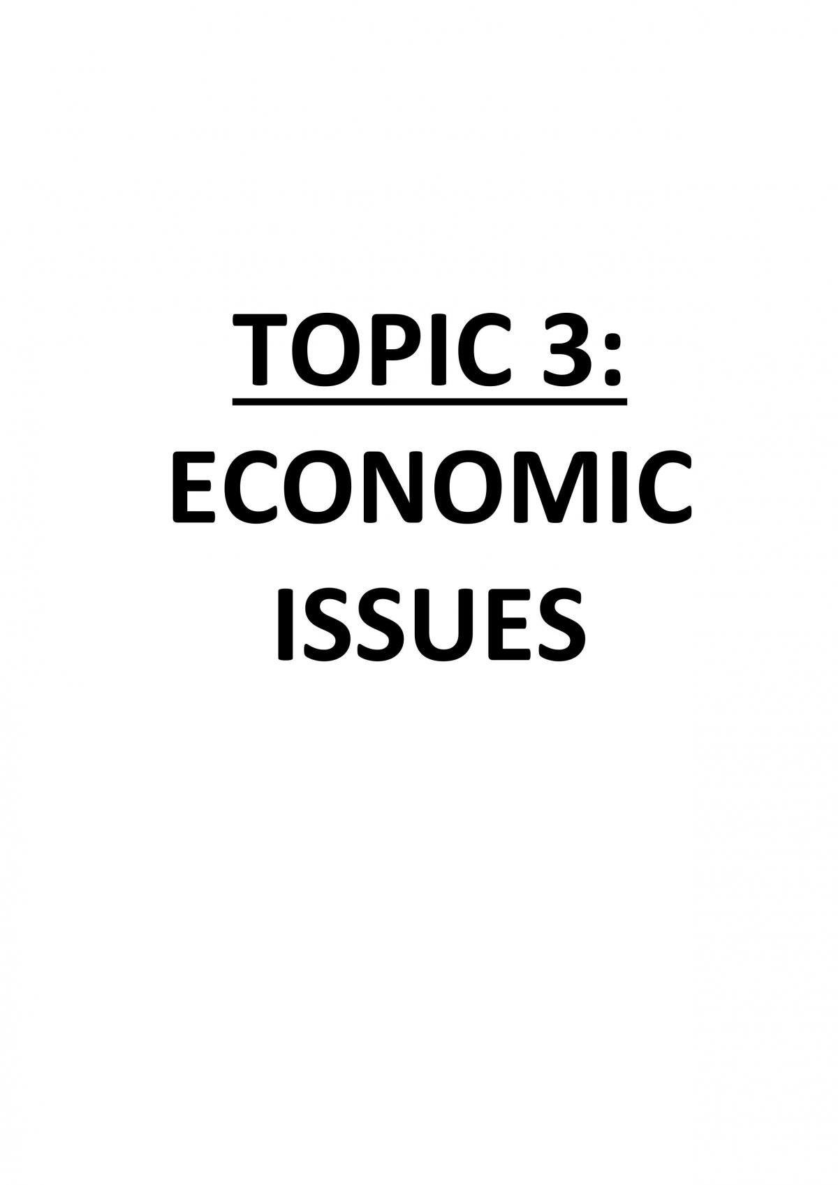 Economics Issue Notes Under Syllabus Dot Points - Page 1