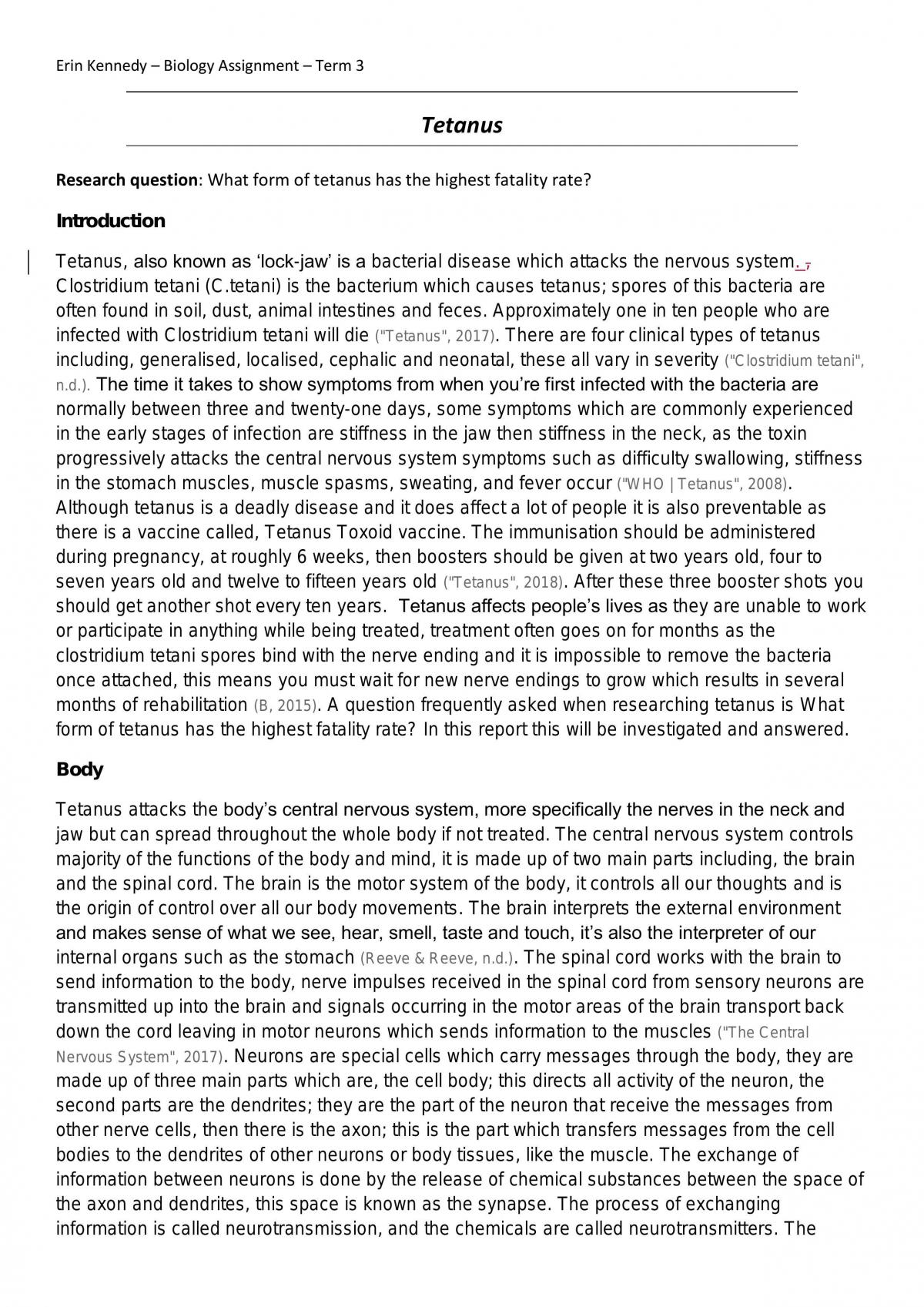Biology Assignment Power Point: Human Disease Essay/Presentation - Page 1