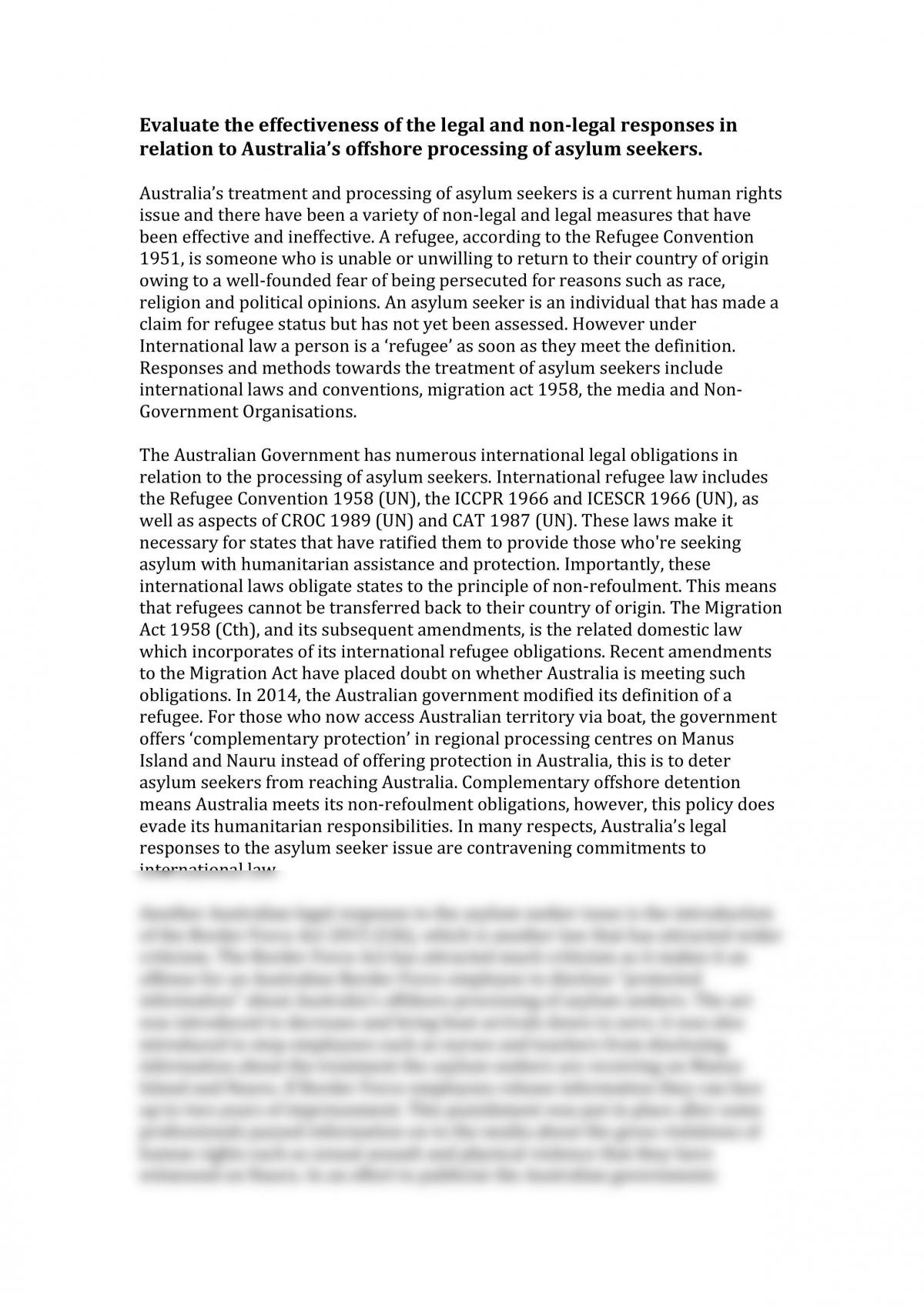 Asylum Seekers  - Page 1